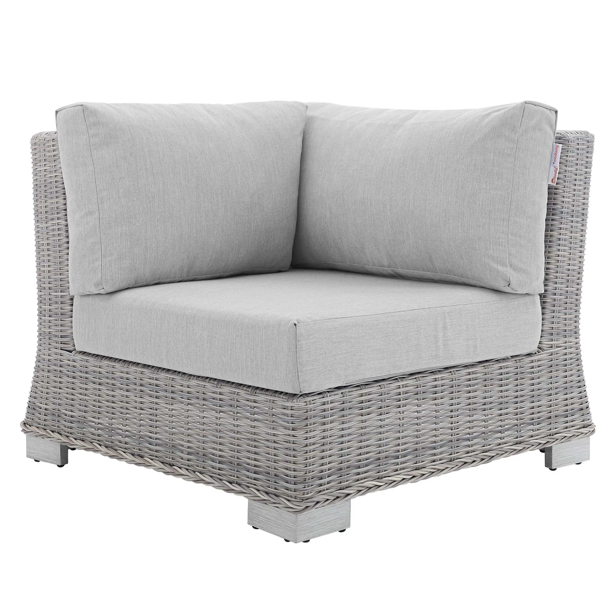 Conway Sunbrella® Outdoor Patio Wicker Rattan Corner Chair by Modway