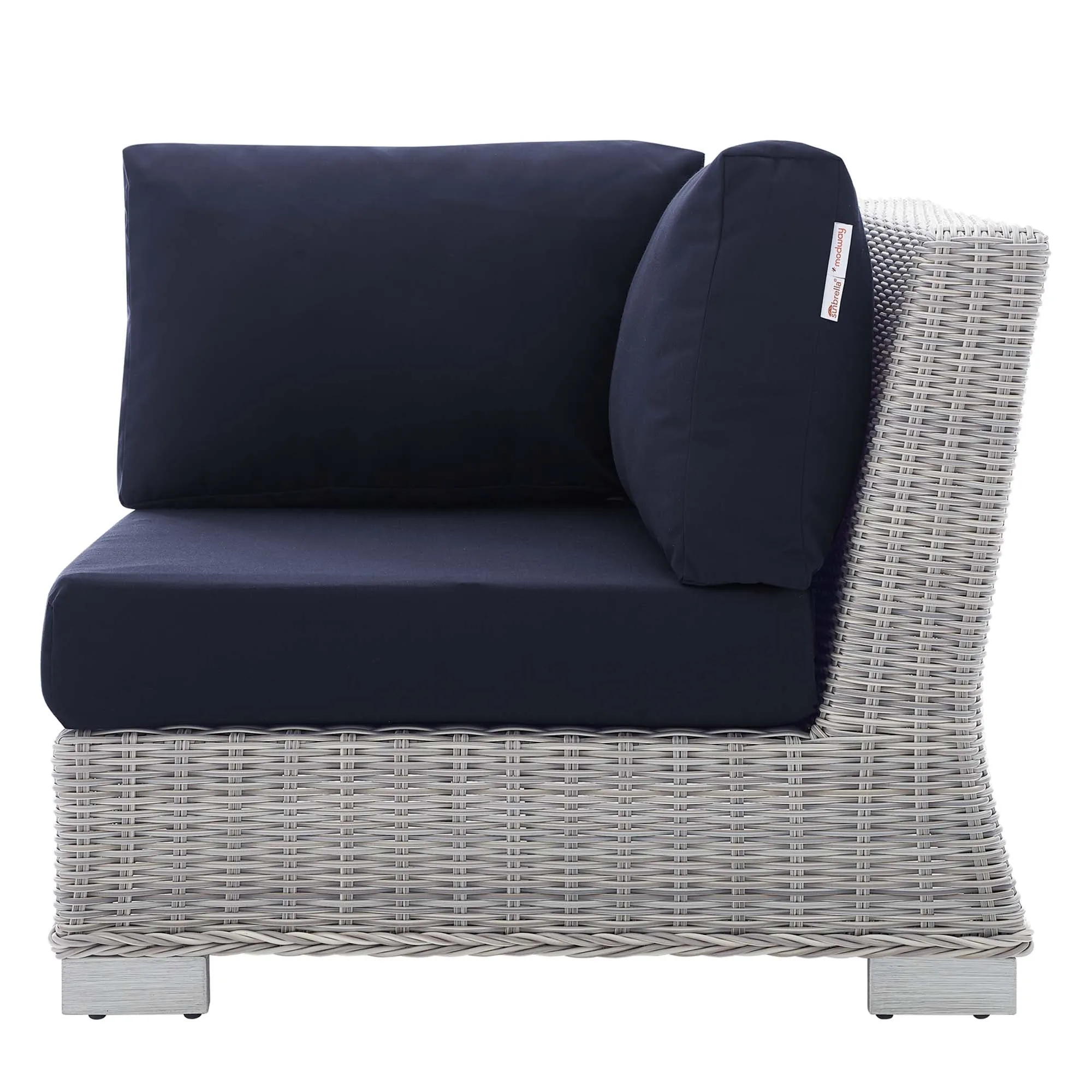 Conway Sunbrella® Outdoor Patio Wicker Rattan Corner Chair by Modway