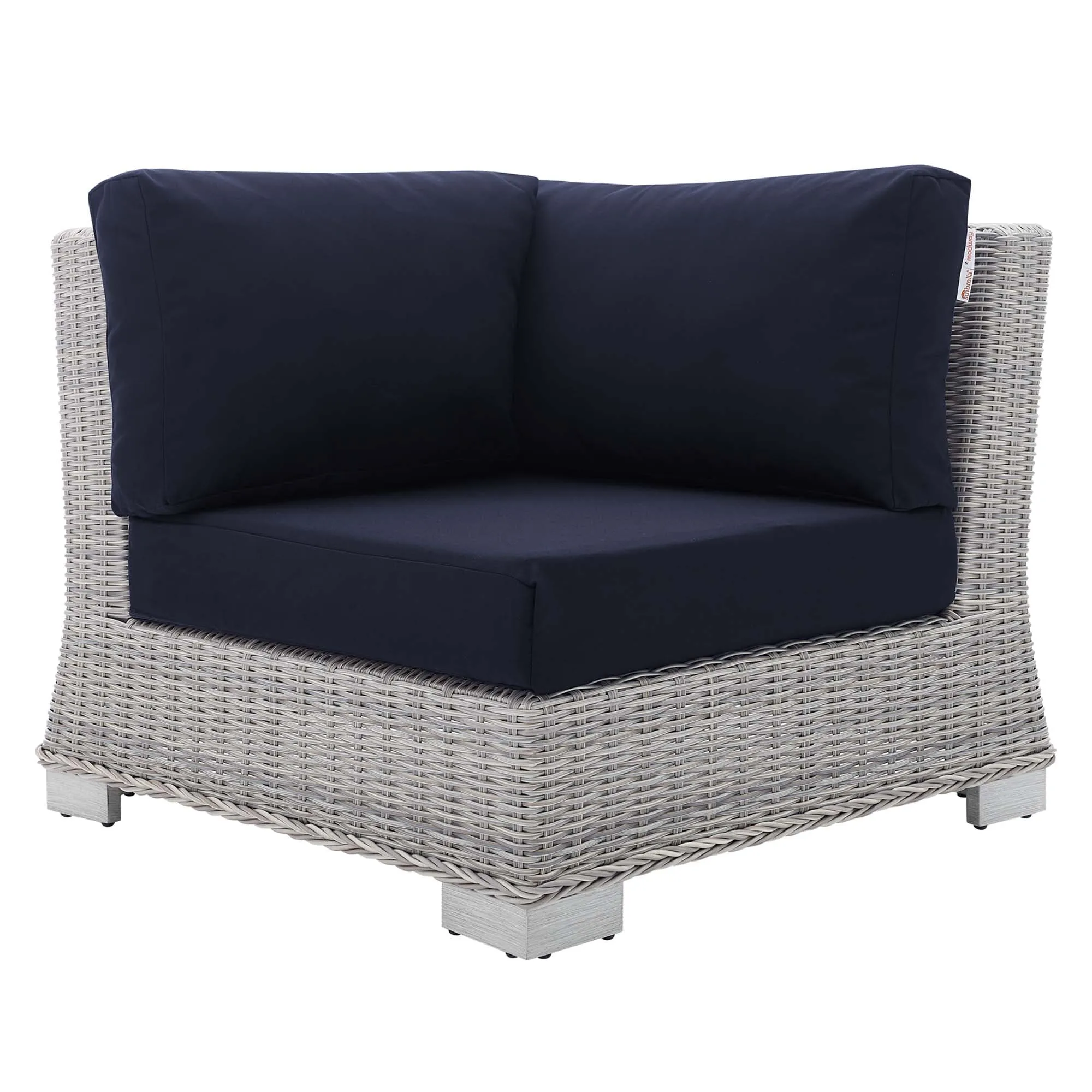 Conway Sunbrella® Outdoor Patio Wicker Rattan Corner Chair by Modway
