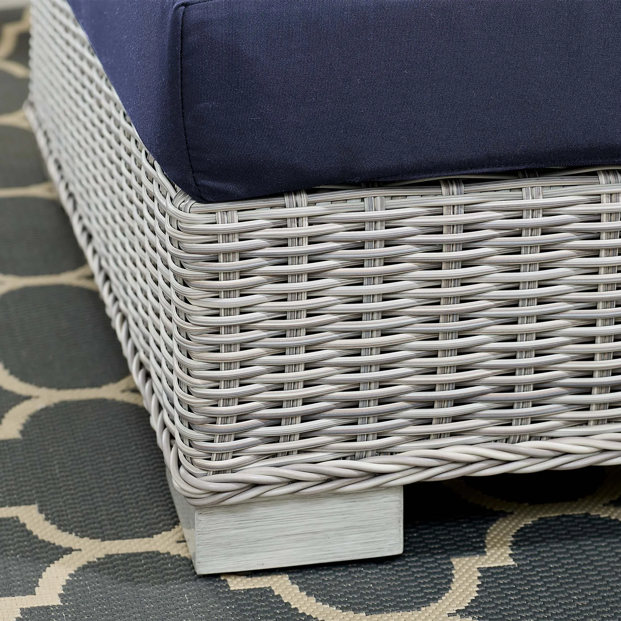 Conway Sunbrella® Outdoor Patio Wicker Rattan Corner Chair by Modway