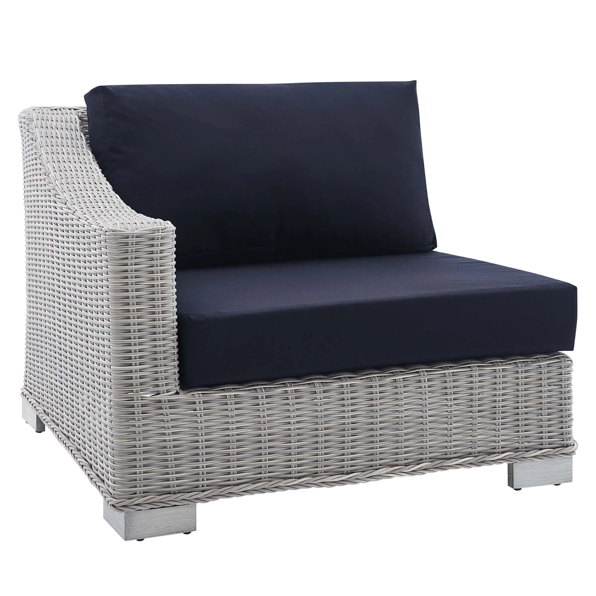 Conway Sunbrella® Outdoor Patio Wicker Rattan Left-Arm Chair by Modway