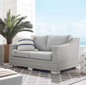 Conway Sunbrella® Outdoor Patio Wicker Rattan Loveseat by Modway