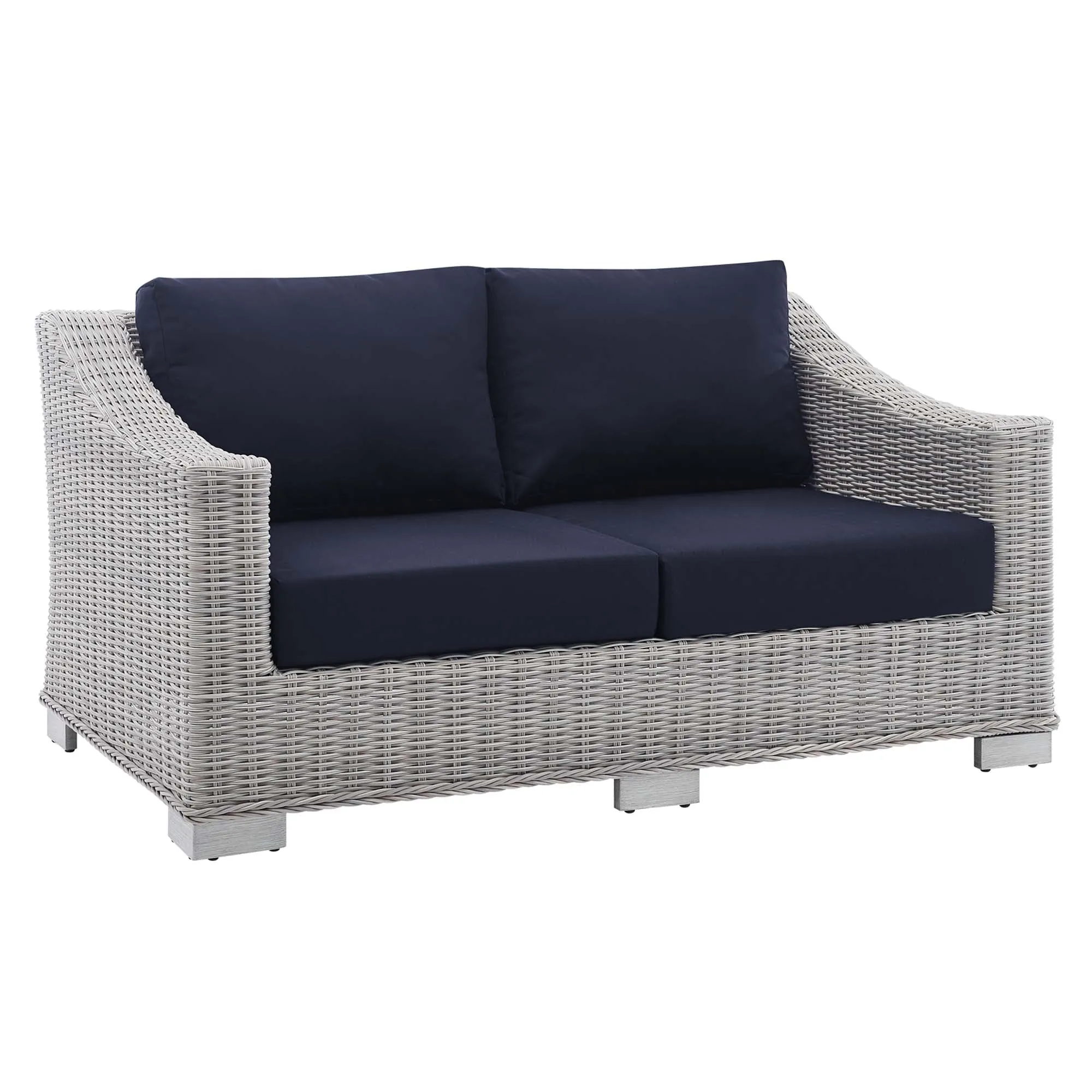 Conway Sunbrella® Outdoor Patio Wicker Rattan Loveseat by Modway