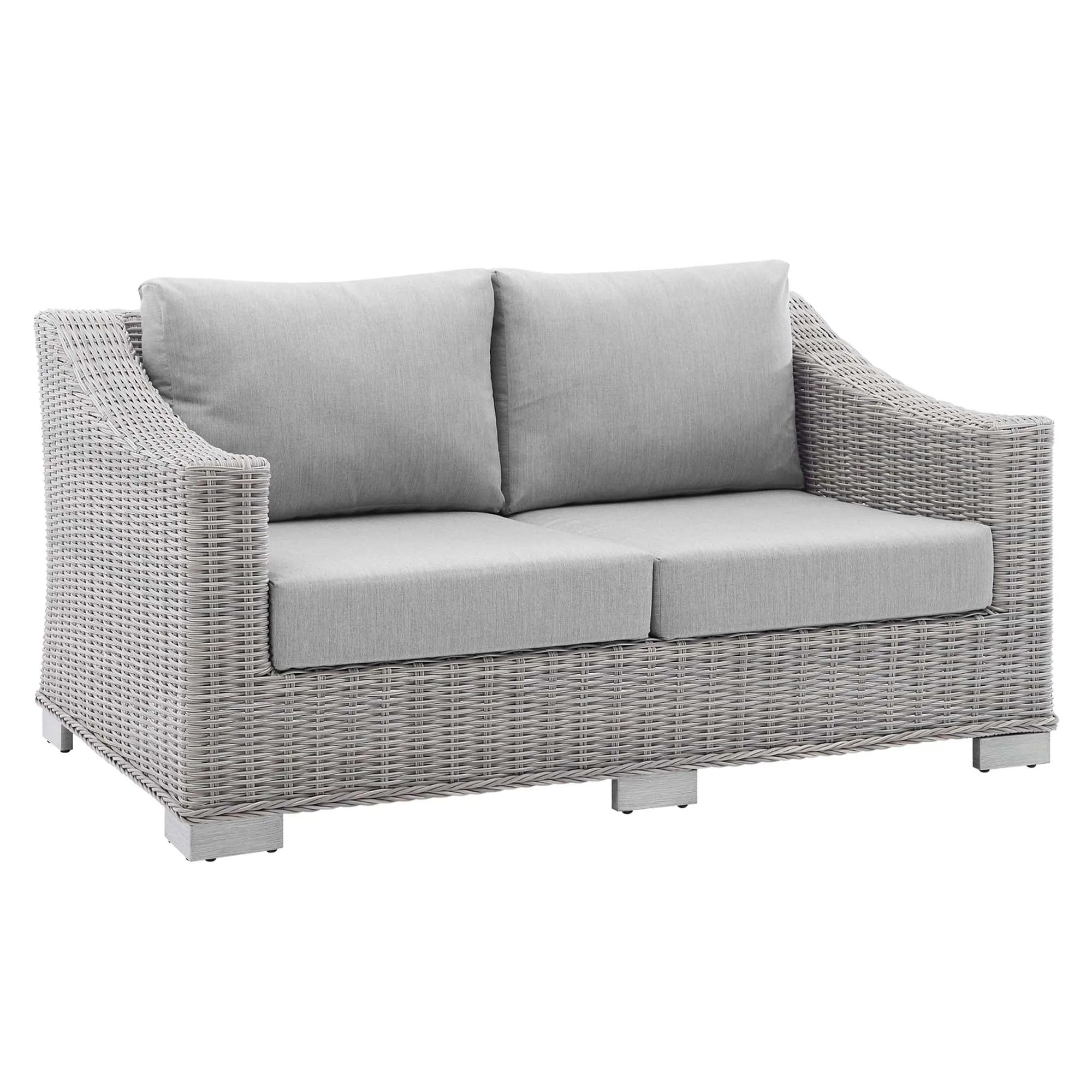 Conway Sunbrella® Outdoor Patio Wicker Rattan Loveseat by Modway