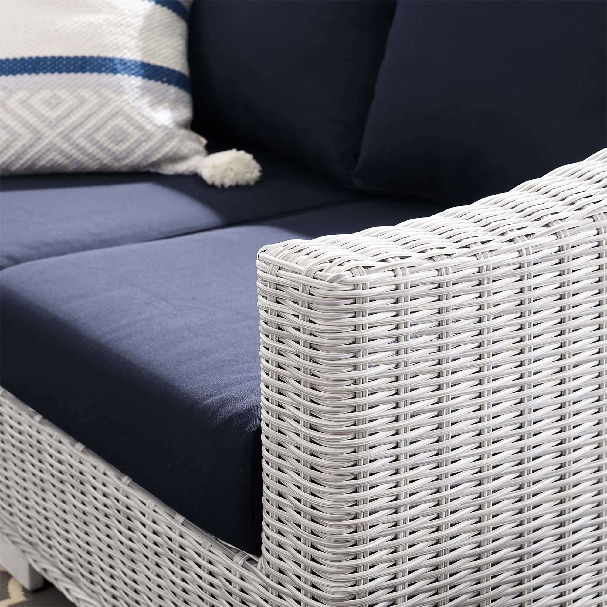 Conway Sunbrella® Outdoor Patio Wicker Rattan Loveseat by Modway