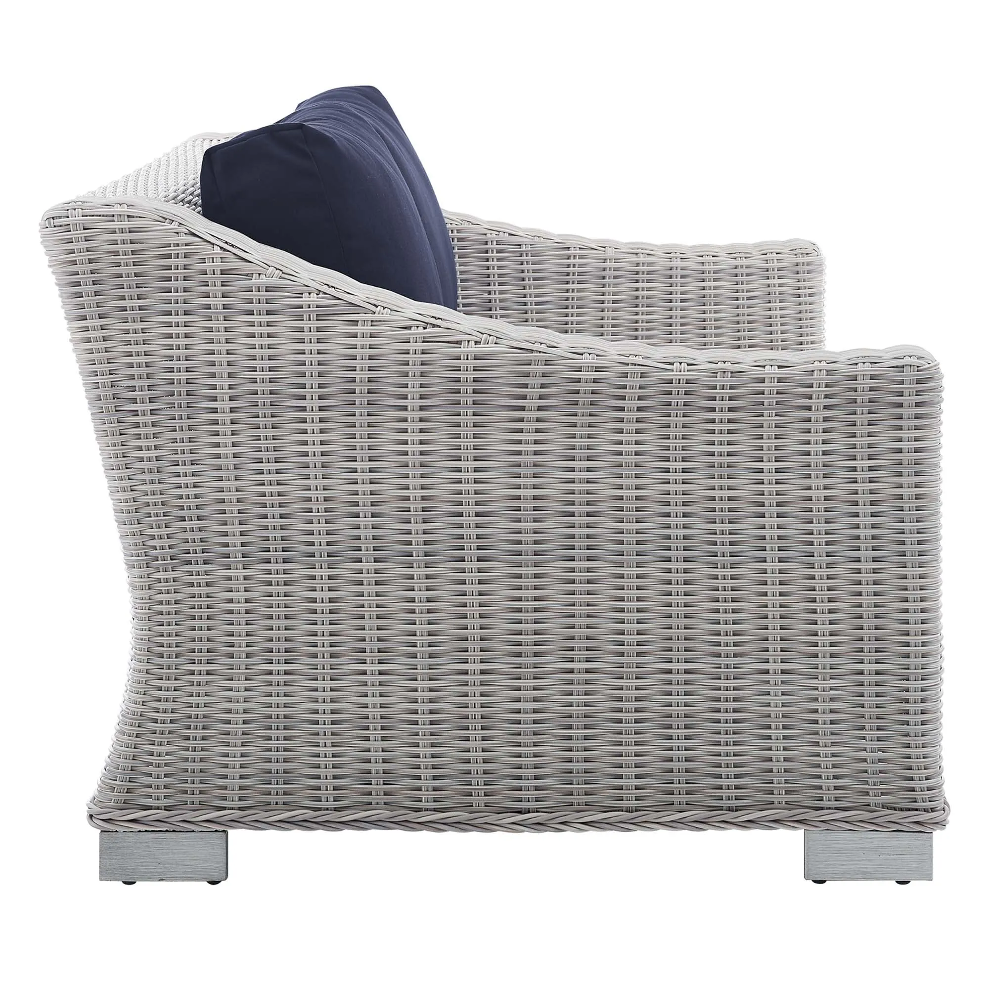Conway Sunbrella® Outdoor Patio Wicker Rattan Loveseat by Modway