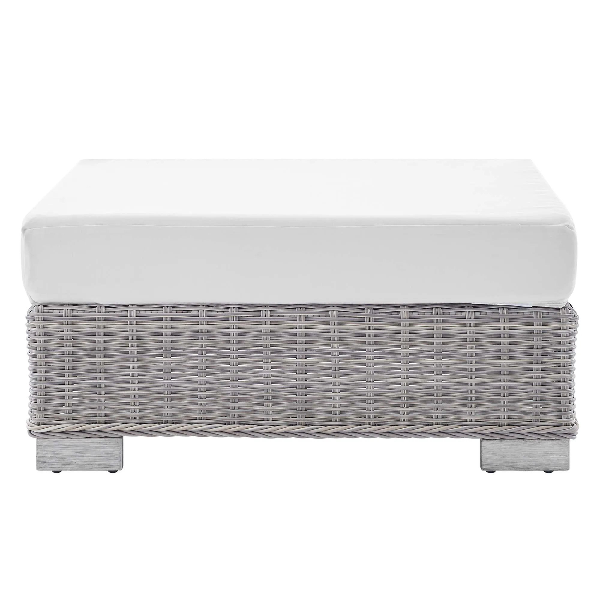 Conway Sunbrella® Outdoor Patio Wicker Rattan Ottoman by Modway
