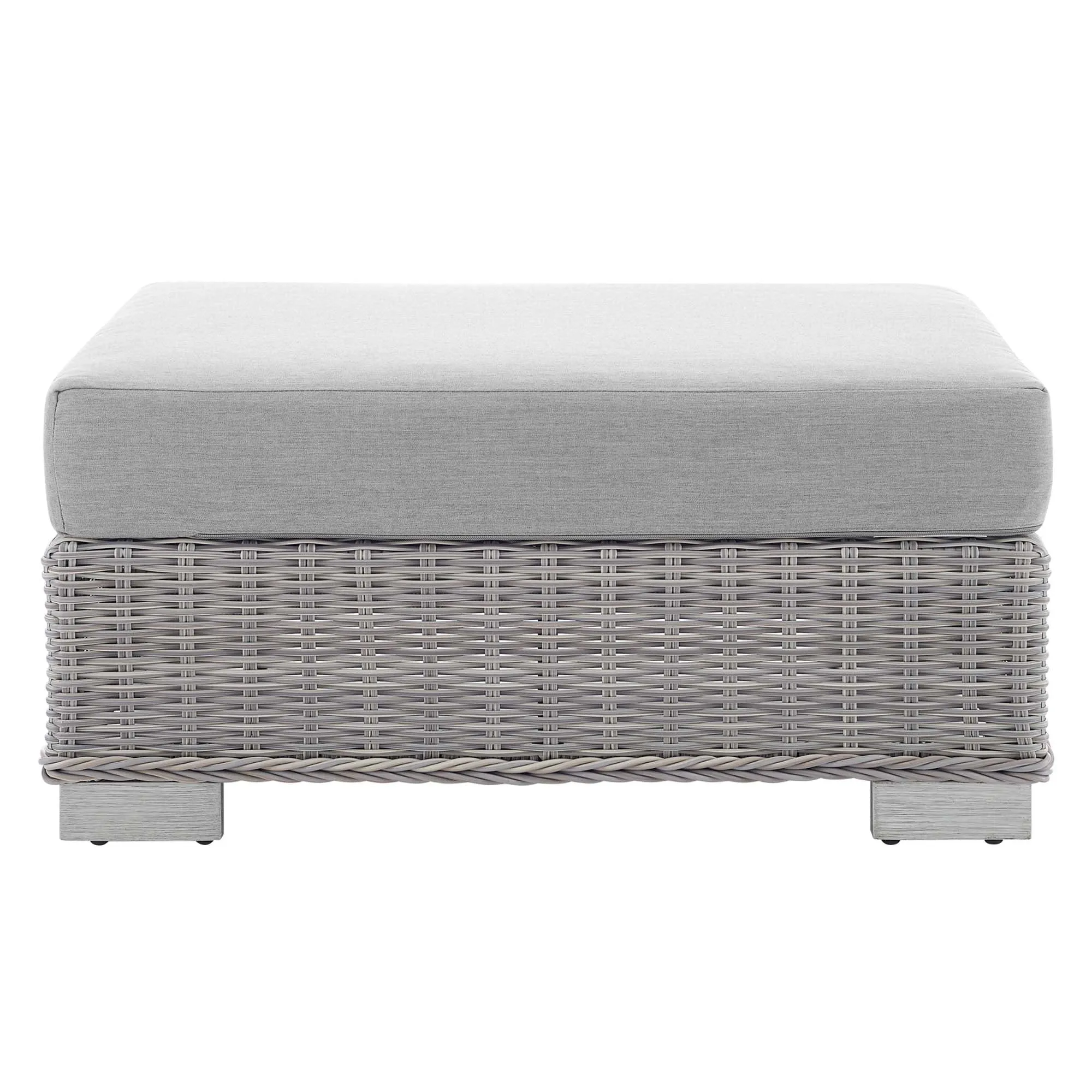 Conway Sunbrella® Outdoor Patio Wicker Rattan Ottoman by Modway