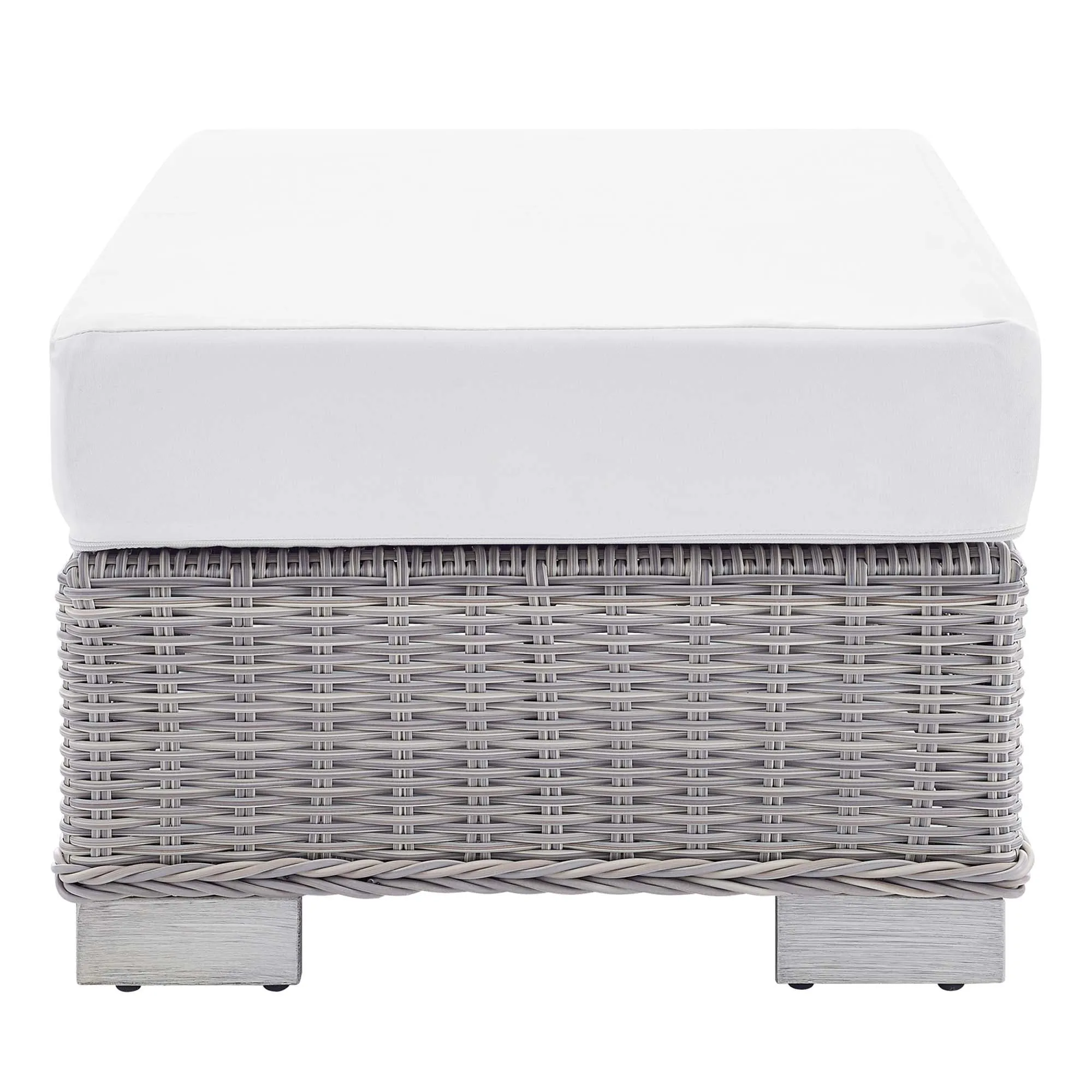 Conway Sunbrella® Outdoor Patio Wicker Rattan Ottoman by Modway