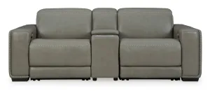 Cori 2 PC Leather Sofa W/Console