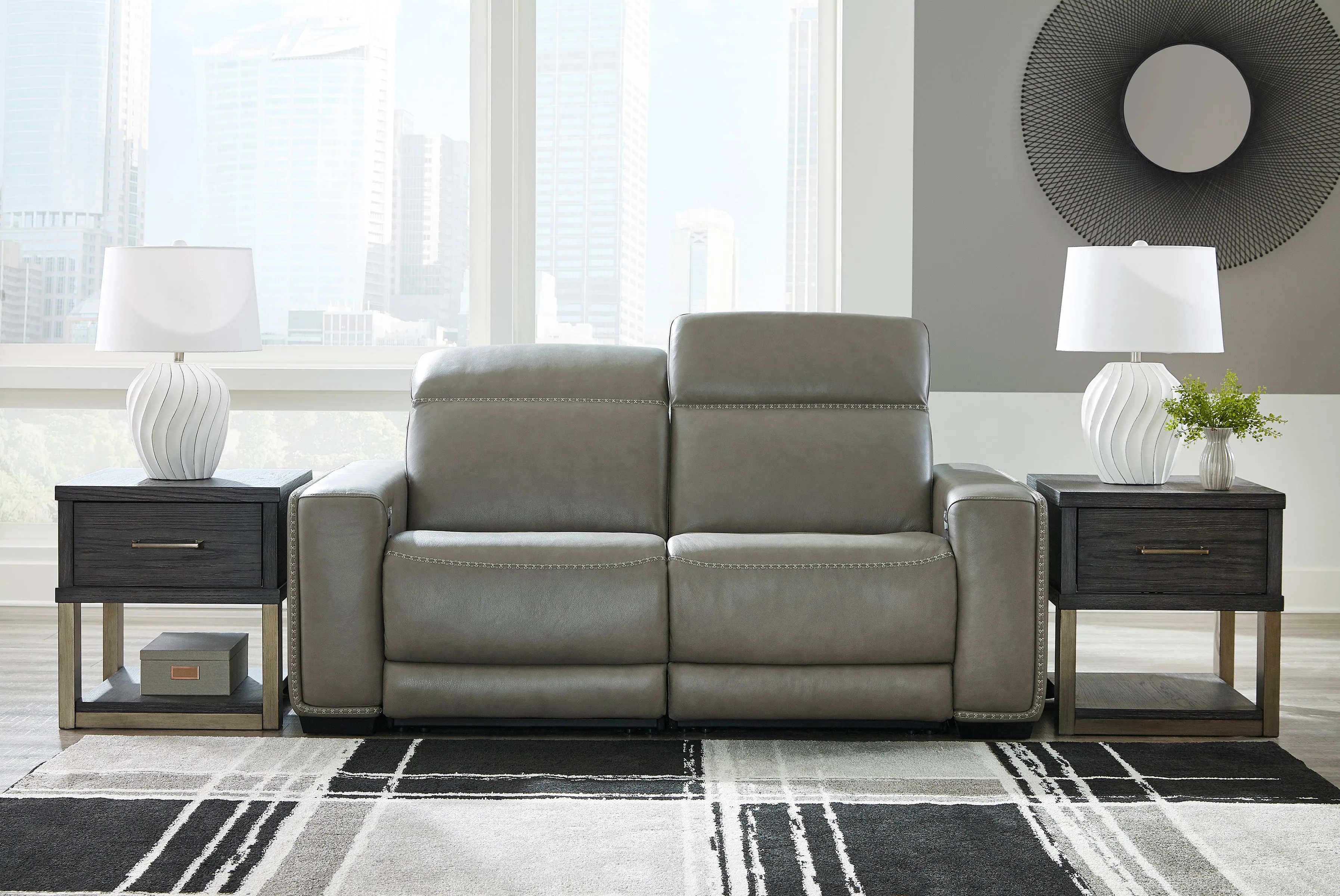 Cori 2 PC Leather Sofa