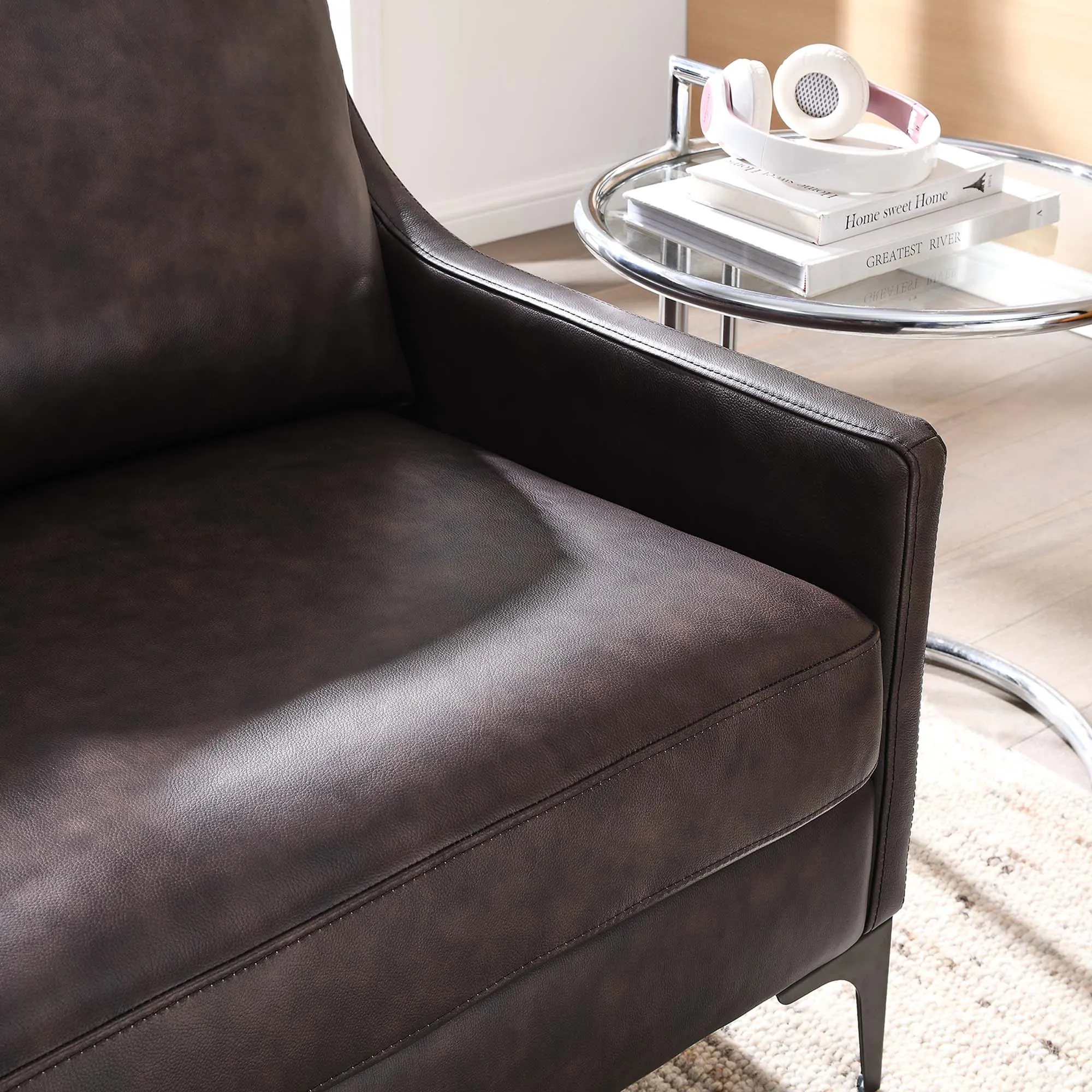 Corland Leather Loveseat by Modway