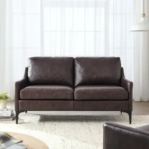 Corland Leather Loveseat by Modway
