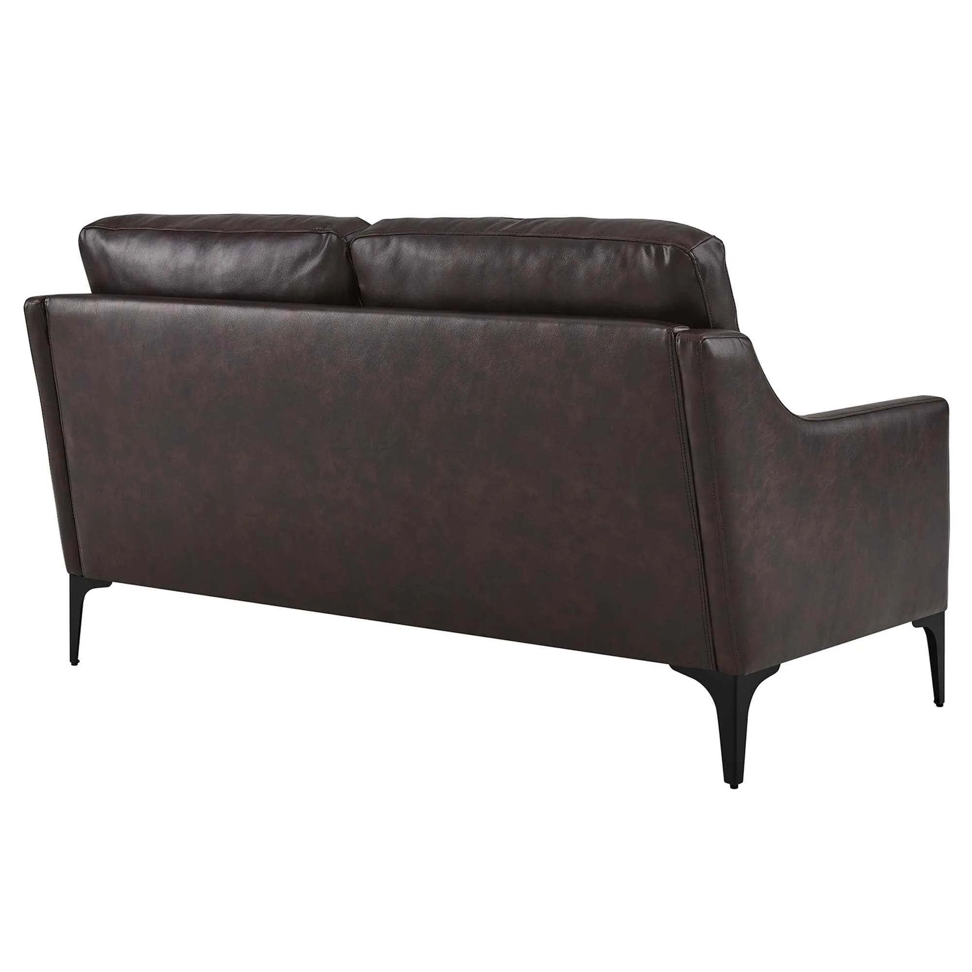 Corland Leather Loveseat by Modway