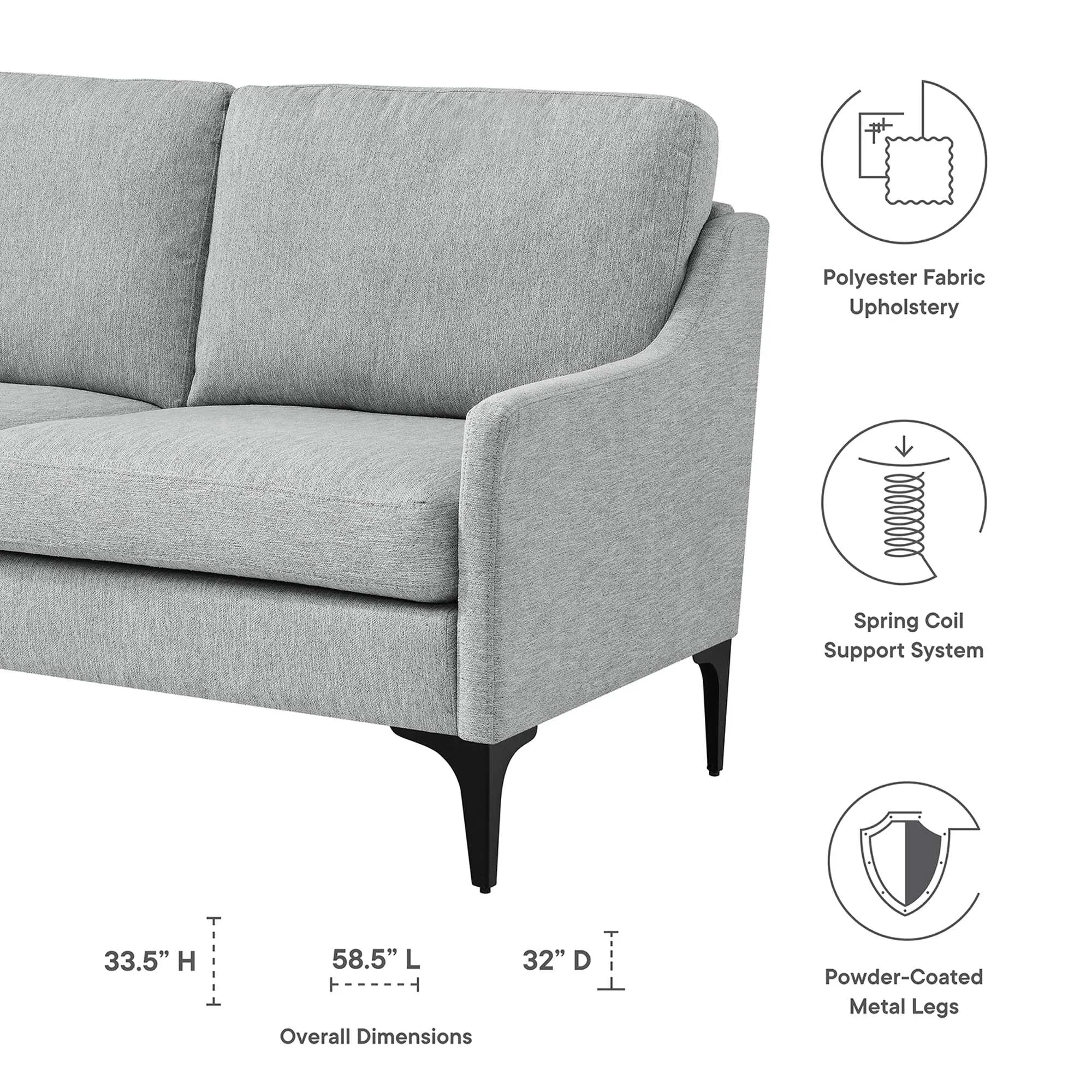 Corland Upholstered Fabric Loveseat by Modway