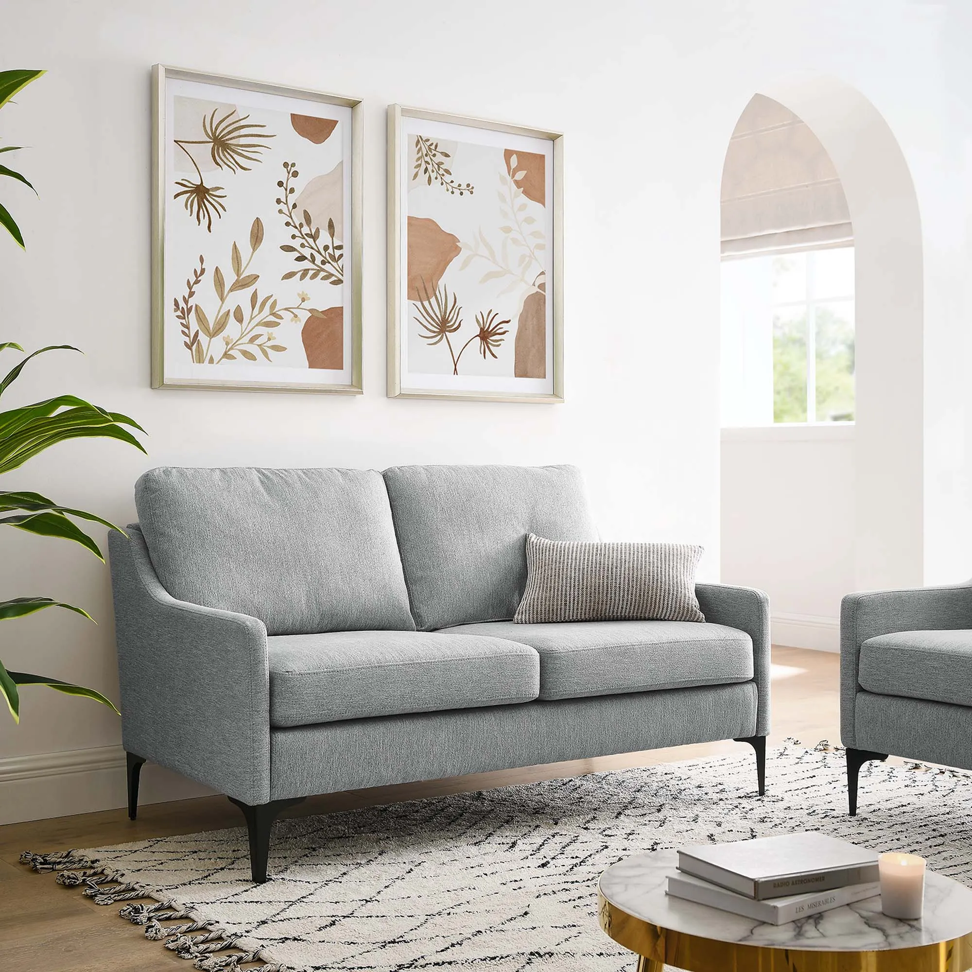 Corland Upholstered Fabric Loveseat by Modway