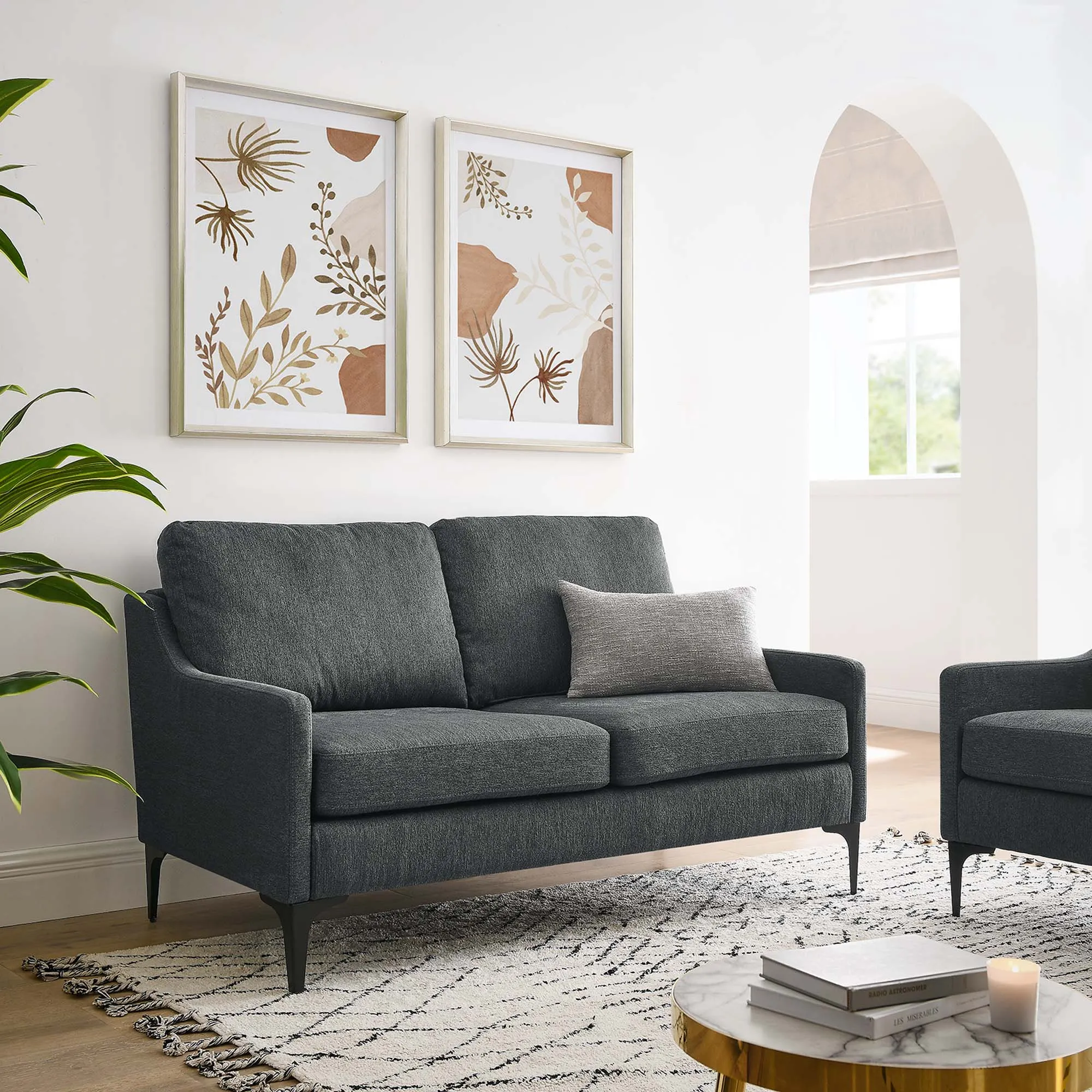 Corland Upholstered Fabric Loveseat by Modway