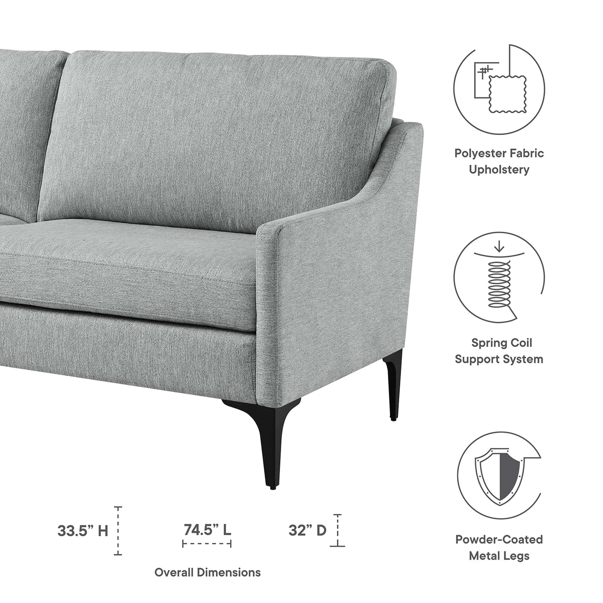 Corland Upholstered Fabric Sofa by Modway