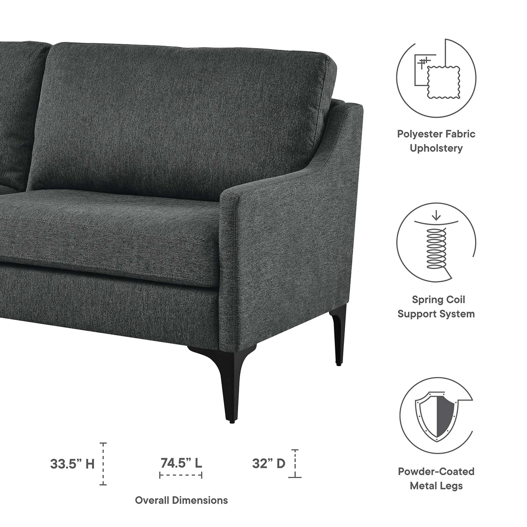 Corland Upholstered Fabric Sofa by Modway