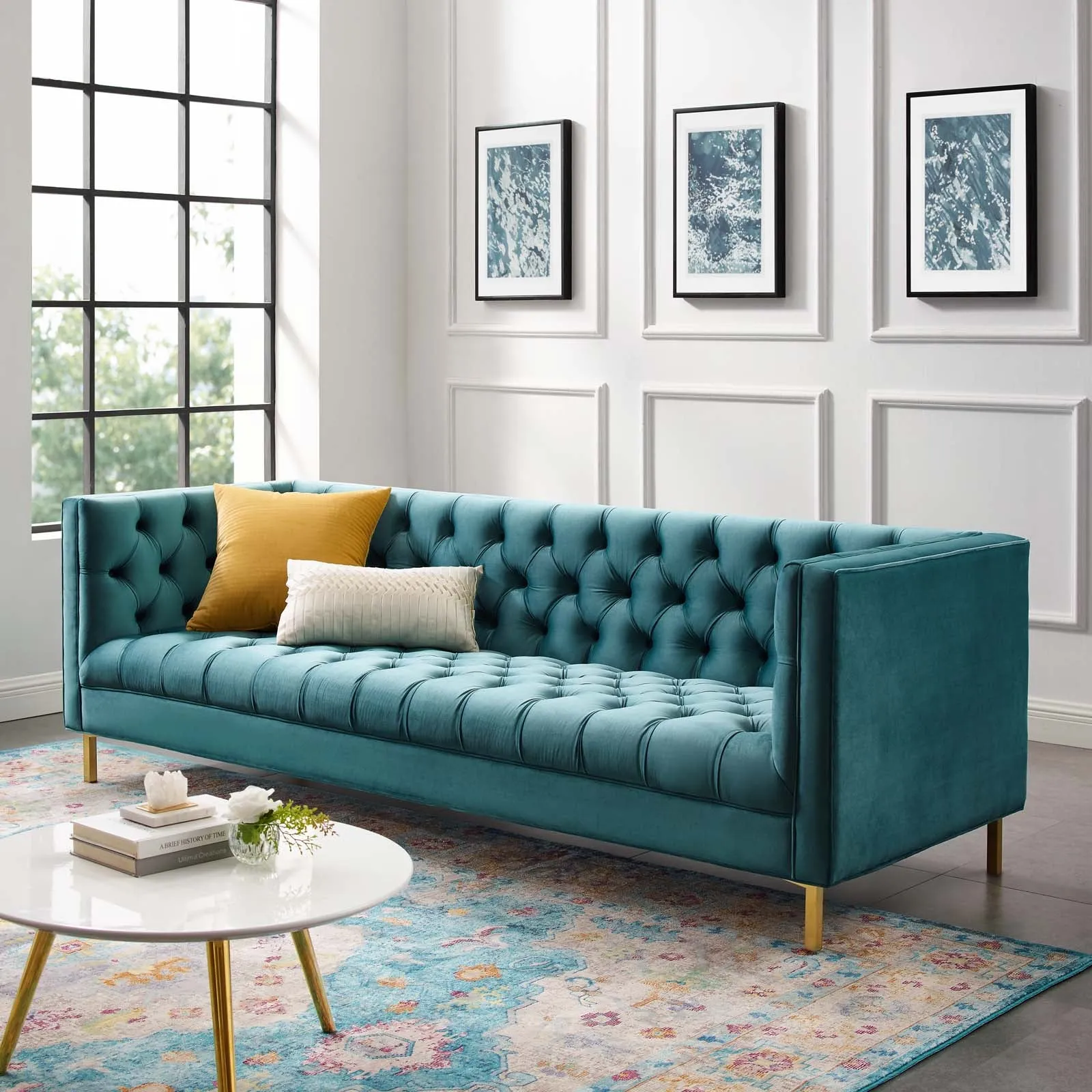 Delight Tufted Button Performance Velvet Sofa by Modway