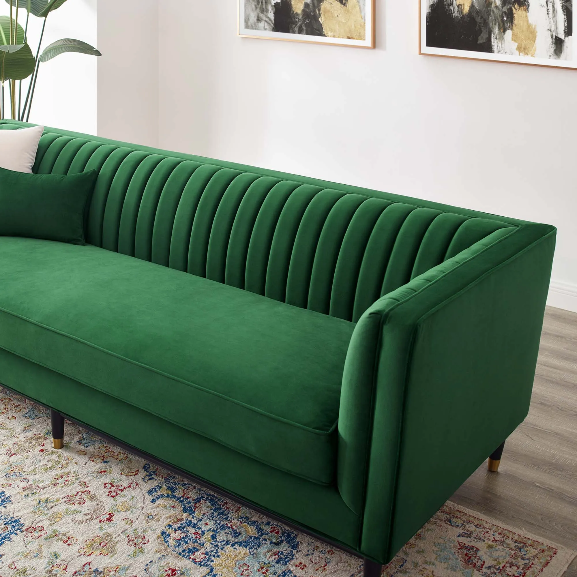 Devote Channel Tufted Performance Velvet Sofa by Modway
