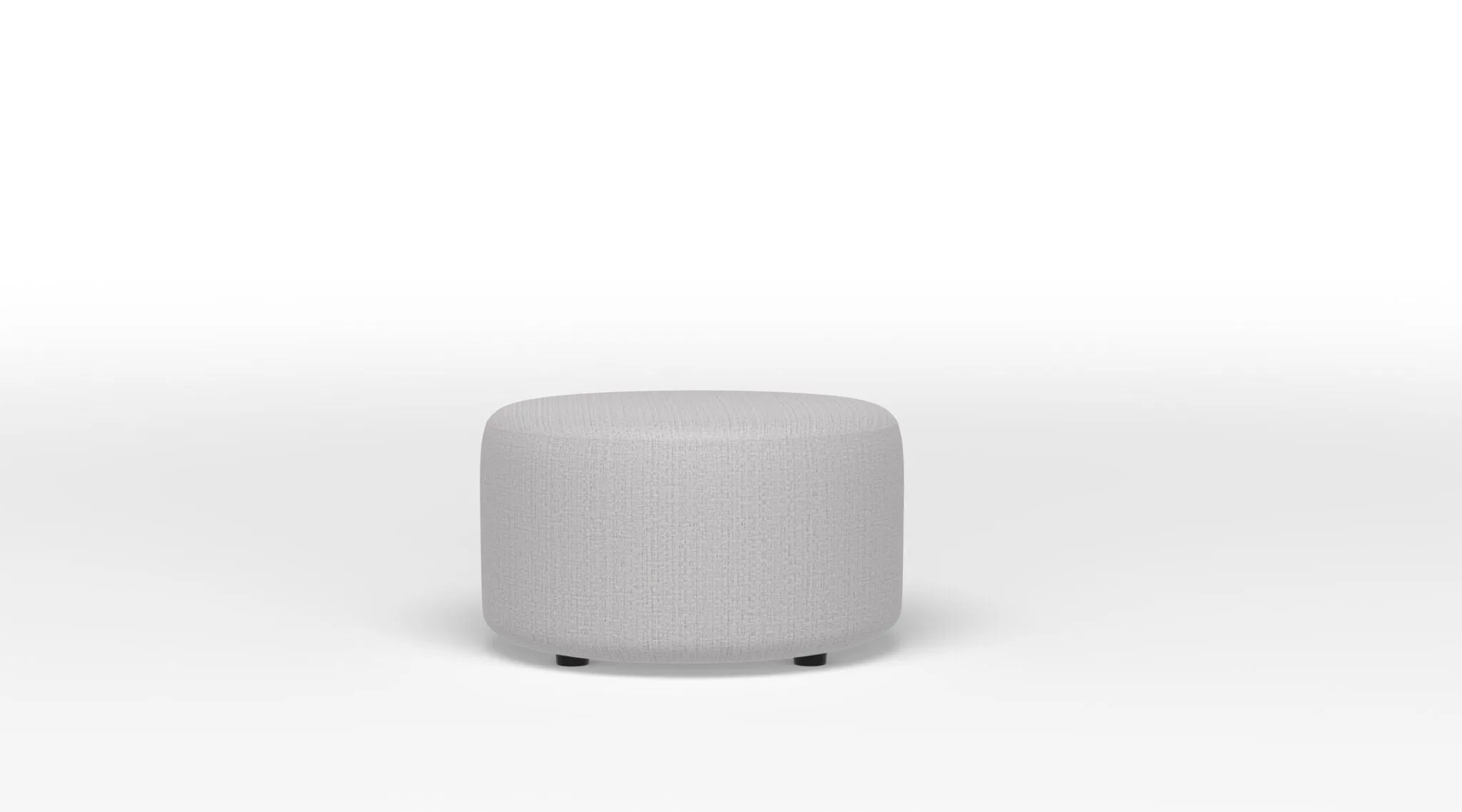 Duffield Round Ottoman - Snoopy Grey