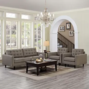 Empress Sofa and Armchairs Set of 3 by Modway