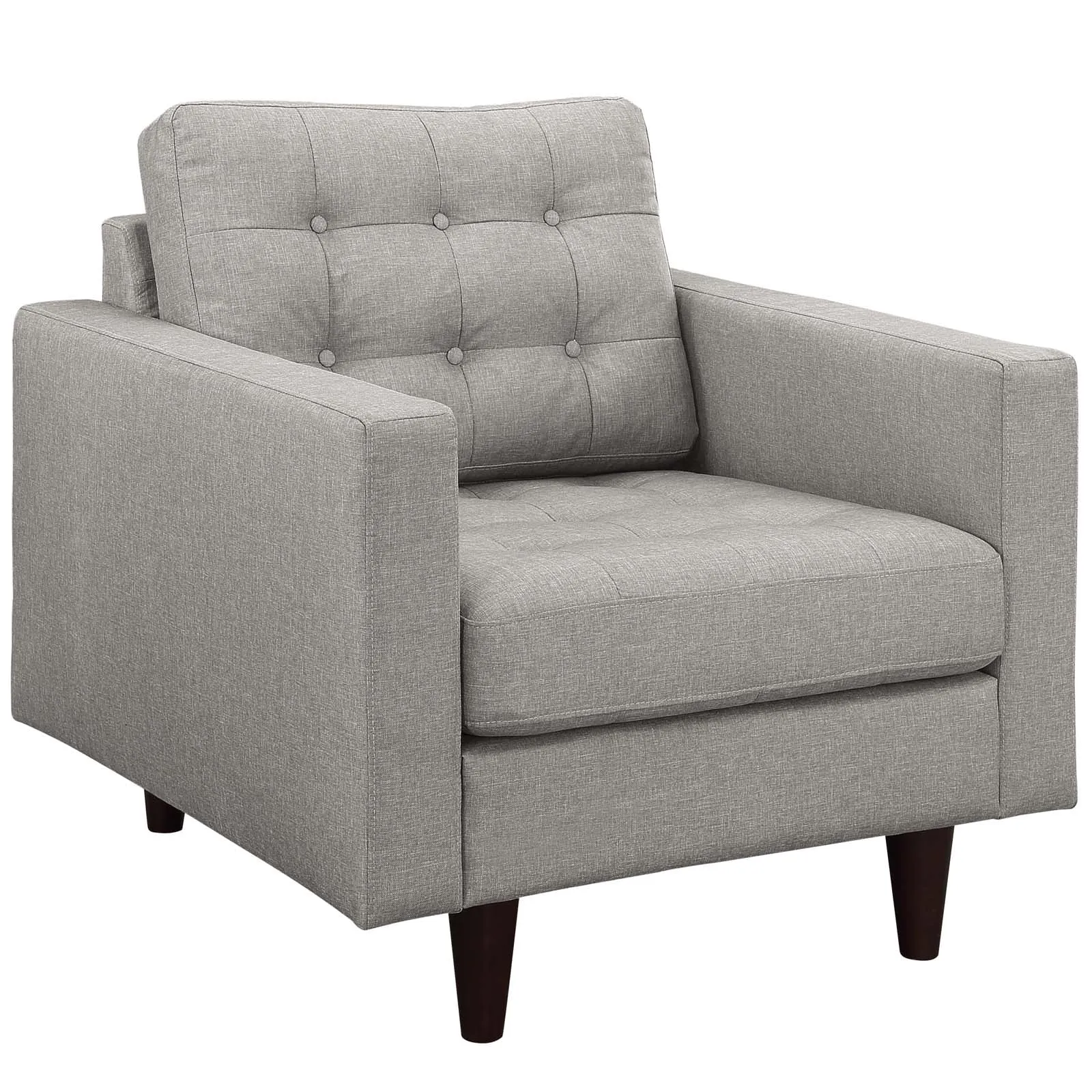 Empress Sofa, Loveseat and Armchair Set of 3 by Modway