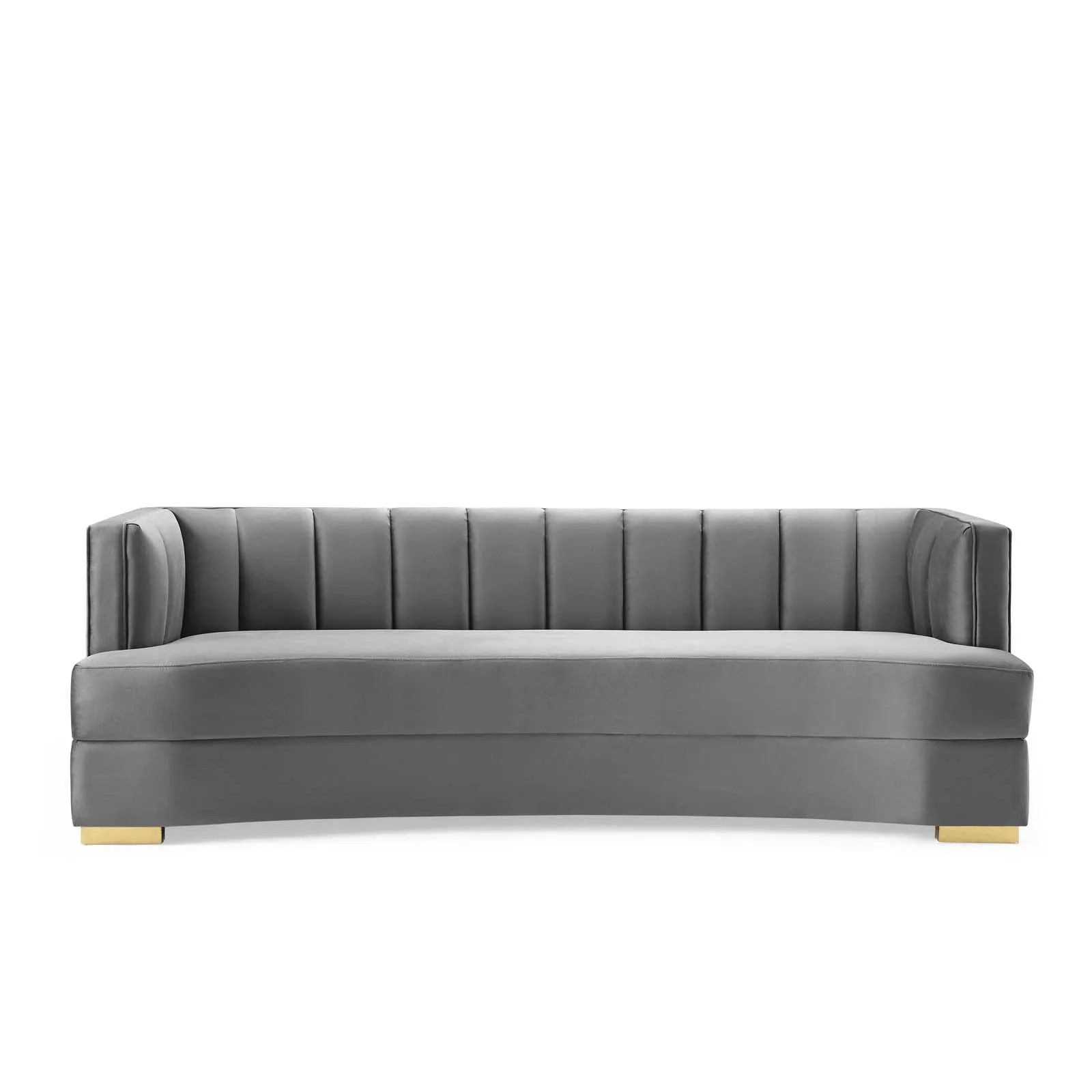 Encompass Channel Tufted Performance Velvet Curved Sofa by Modway