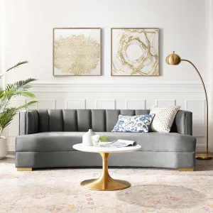 Encompass Channel Tufted Performance Velvet Curved Sofa by Modway