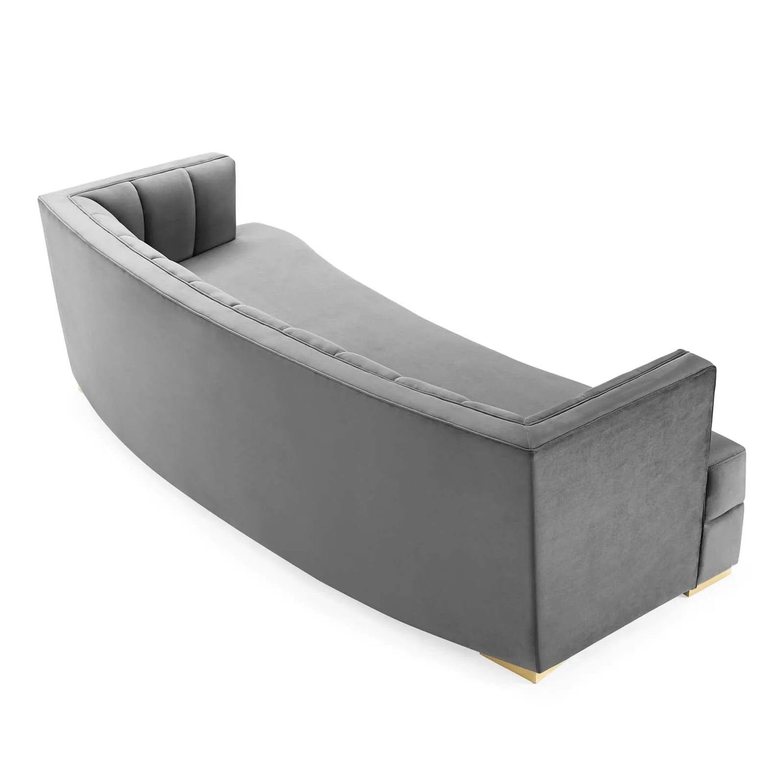 Encompass Channel Tufted Performance Velvet Curved Sofa by Modway