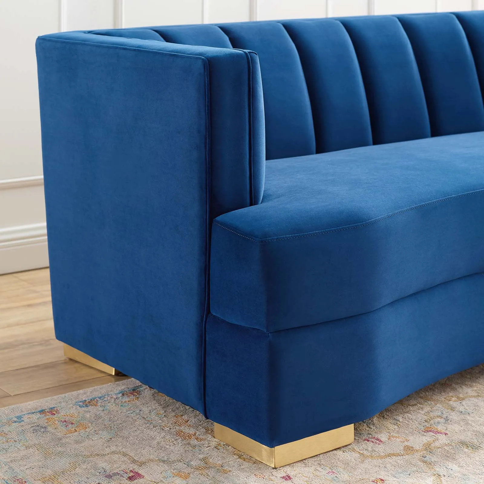 Encompass Channel Tufted Performance Velvet Curved Sofa by Modway