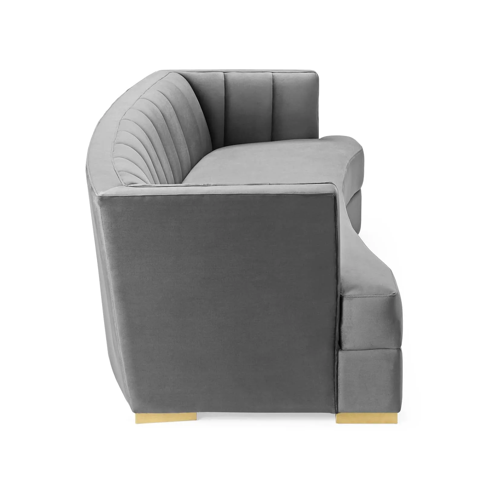 Encompass Channel Tufted Performance Velvet Curved Sofa by Modway