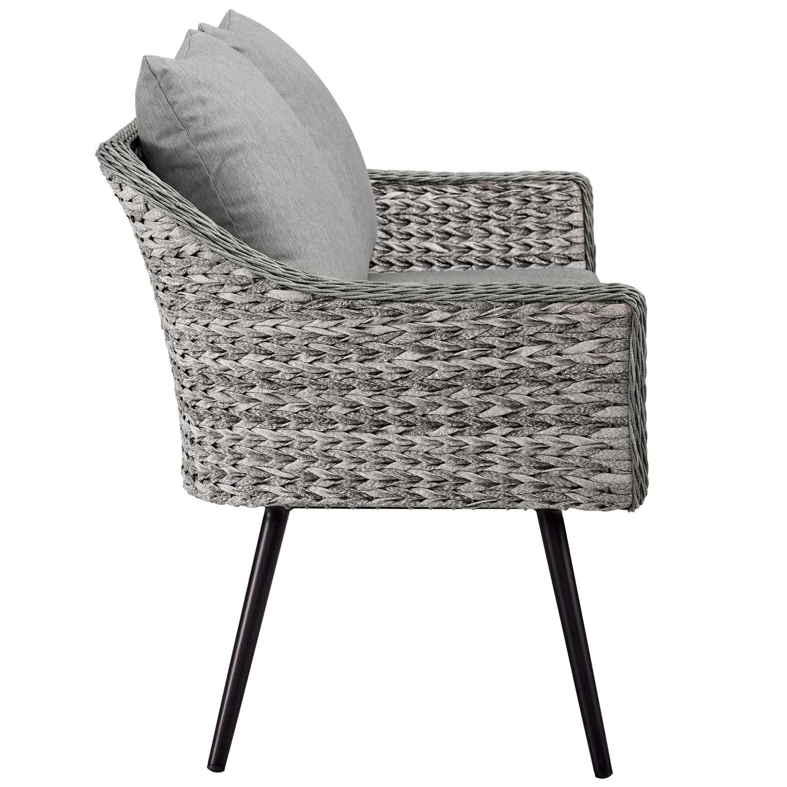 Endeavor 2 Piece Outdoor Patio Wicker Rattan Loveseat and Armchair Set by Modway