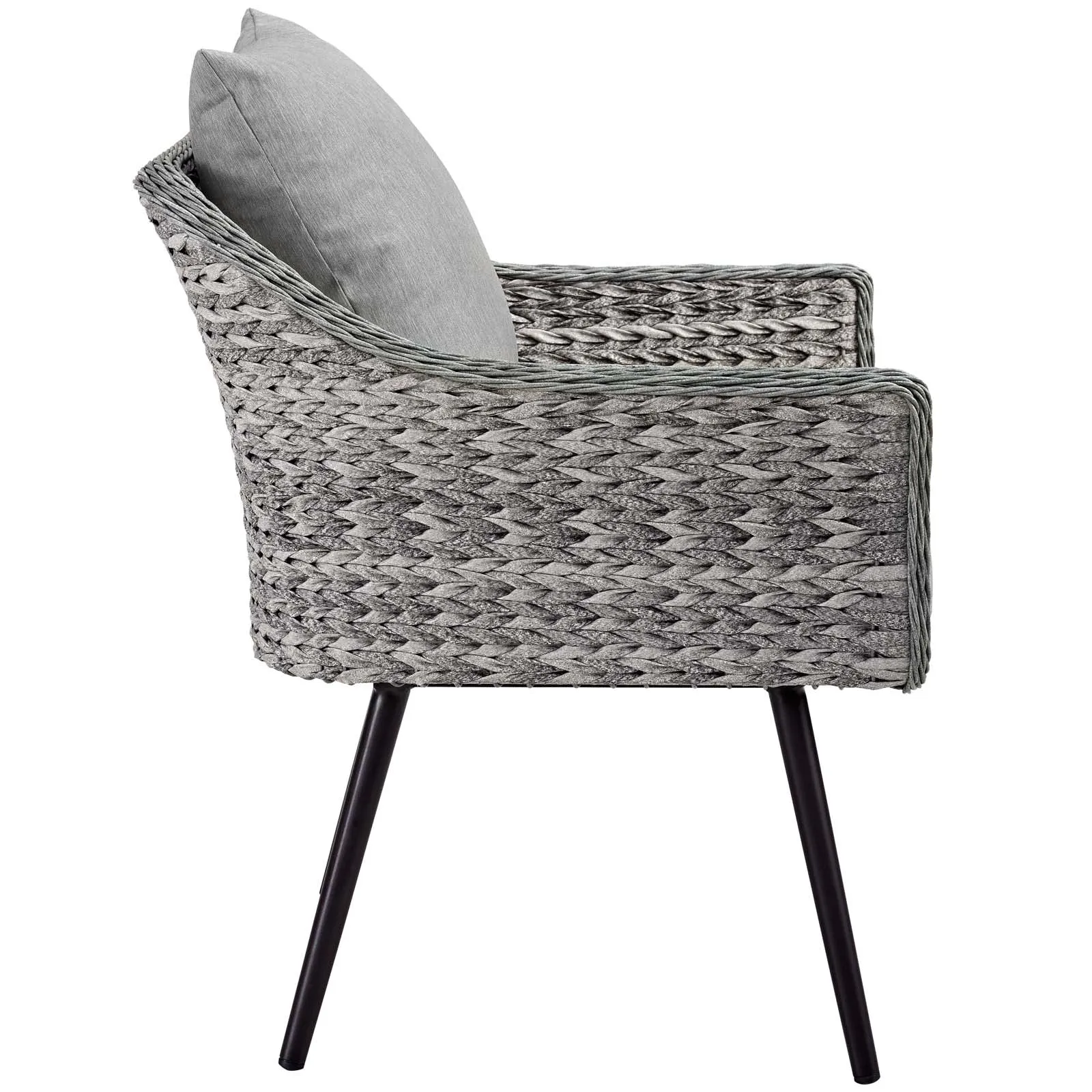 Endeavor Armchair Outdoor Patio Wicker Rattan Set of 2 by Modway