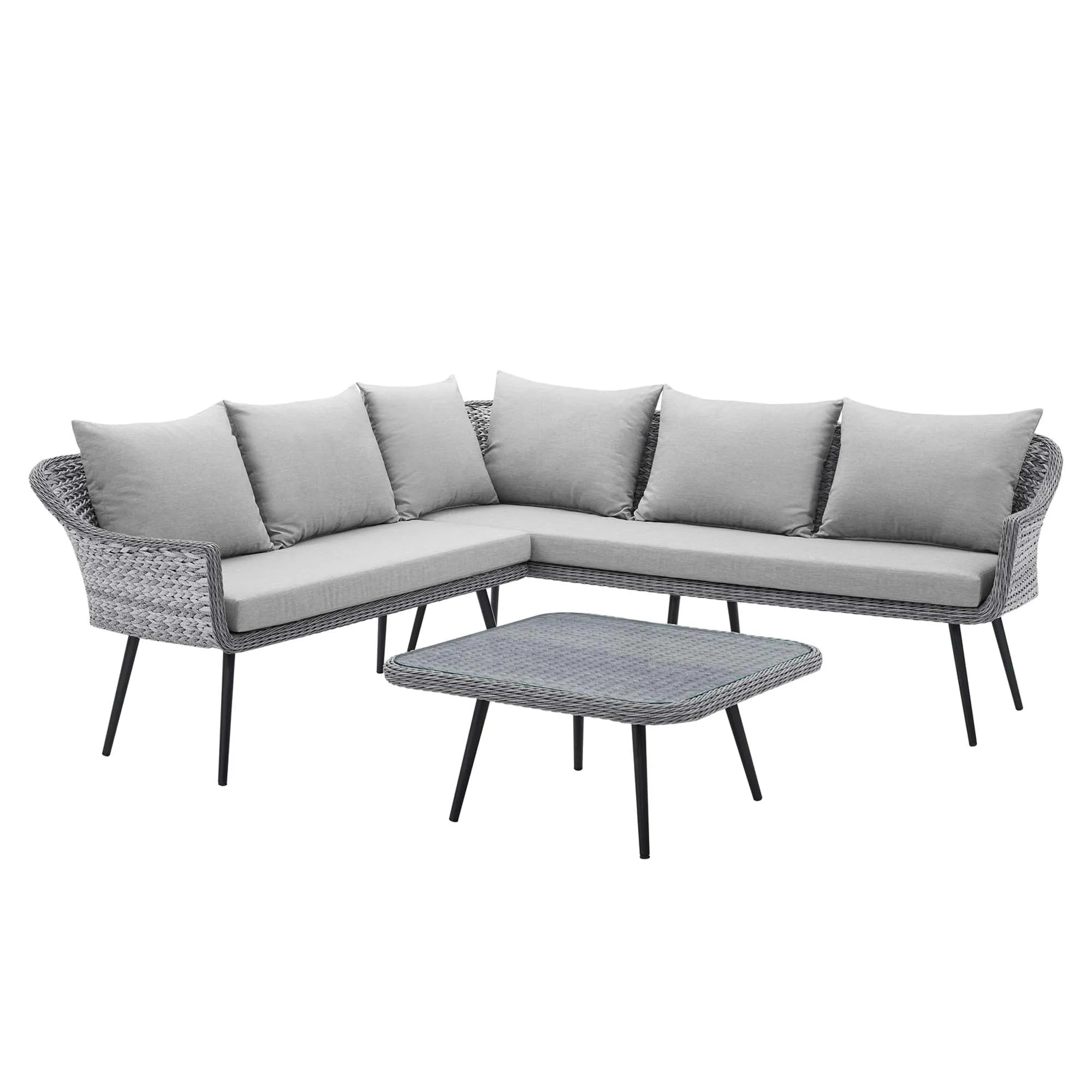 Endeavor Outdoor Patio Wicker Rattan Wicker Rattan Seating Set by Modway