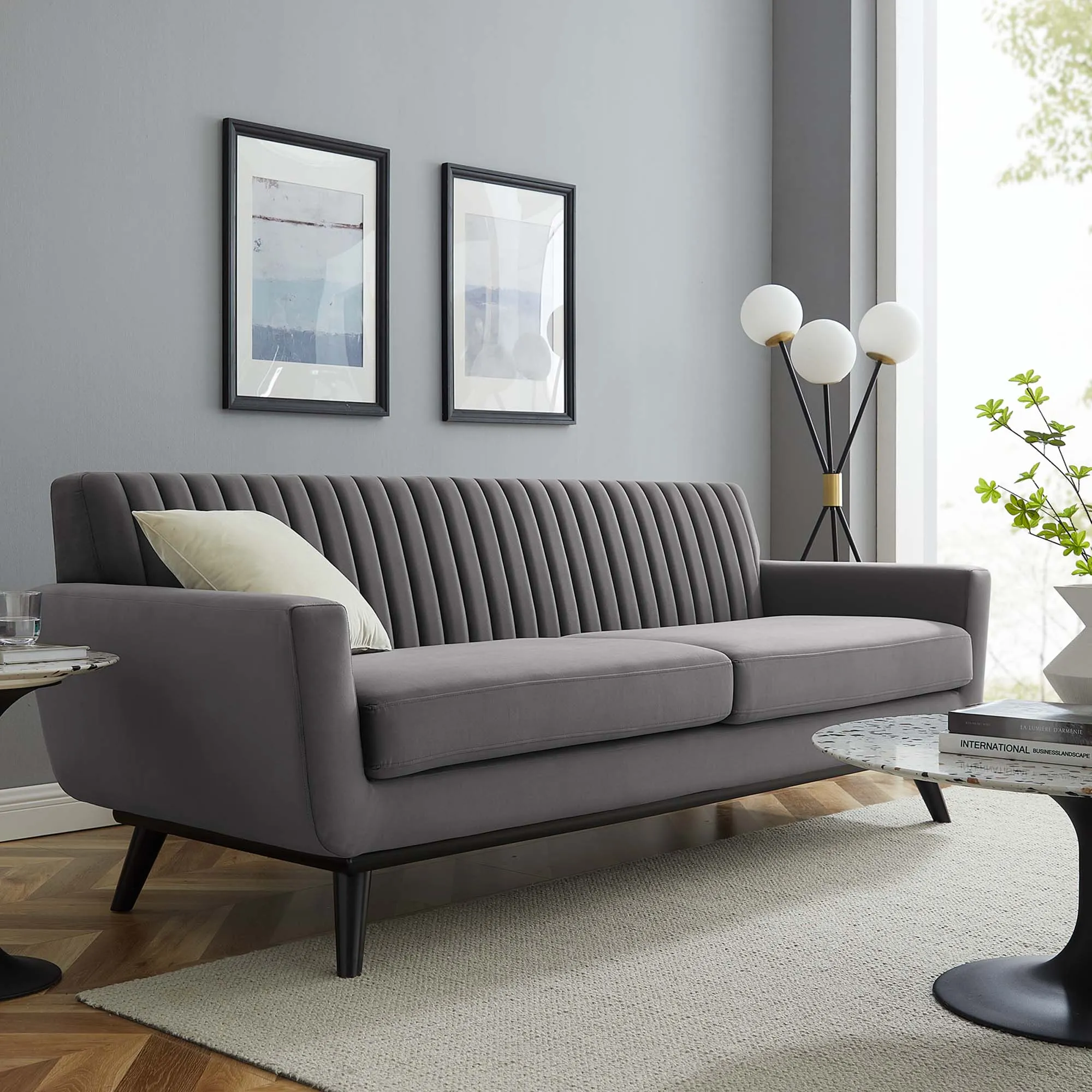 Engage Channel Tufted Performance Velvet Sofa by Modway