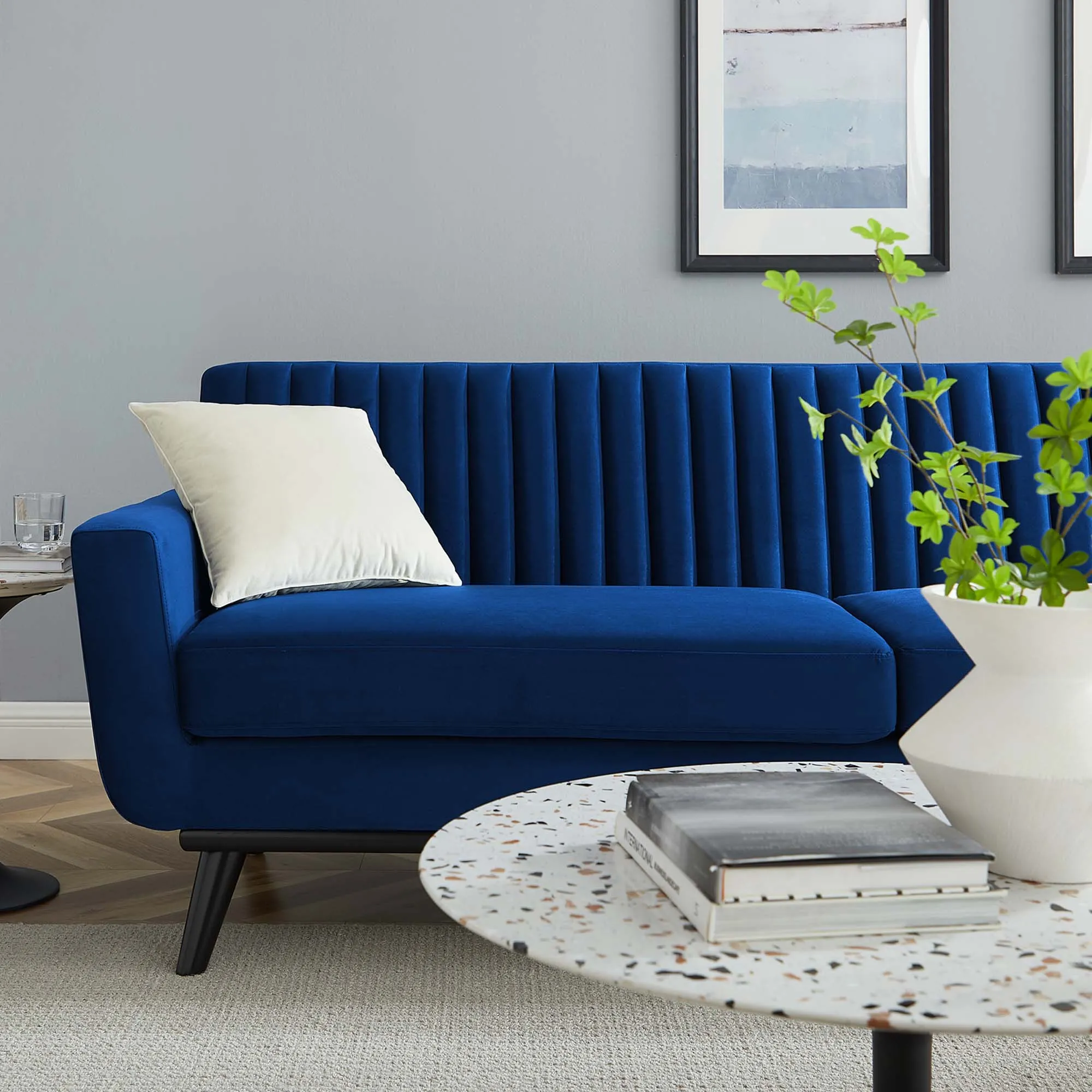 Engage Channel Tufted Performance Velvet Sofa by Modway