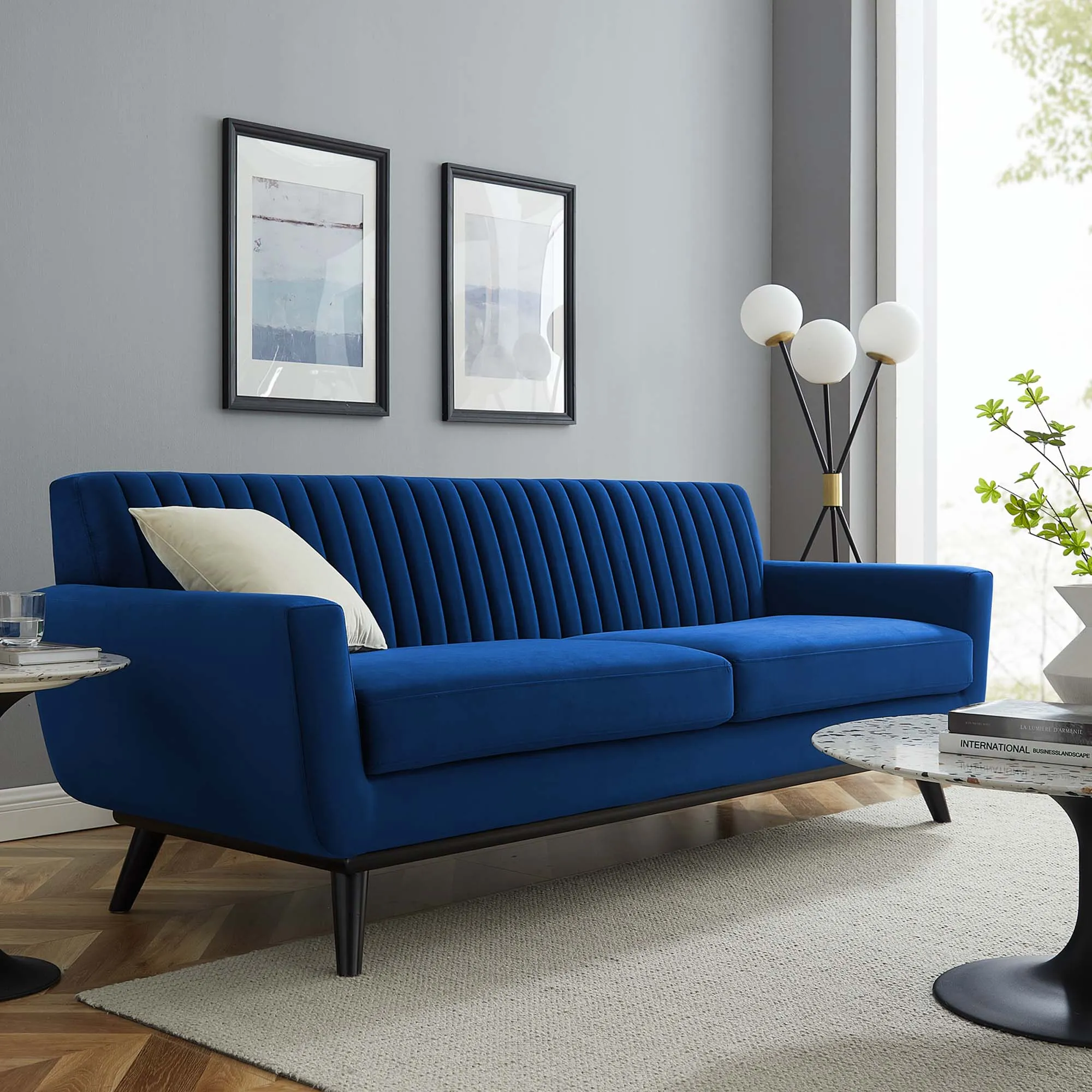Engage Channel Tufted Performance Velvet Sofa by Modway