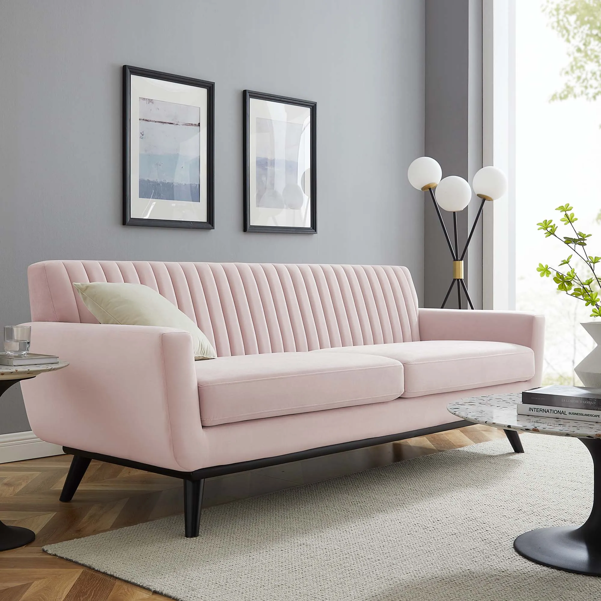 Engage Channel Tufted Performance Velvet Sofa by Modway