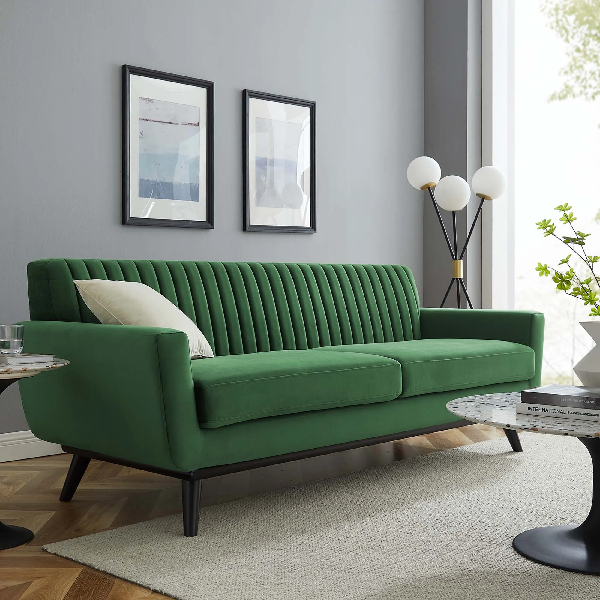 Engage Channel Tufted Performance Velvet Sofa by Modway
