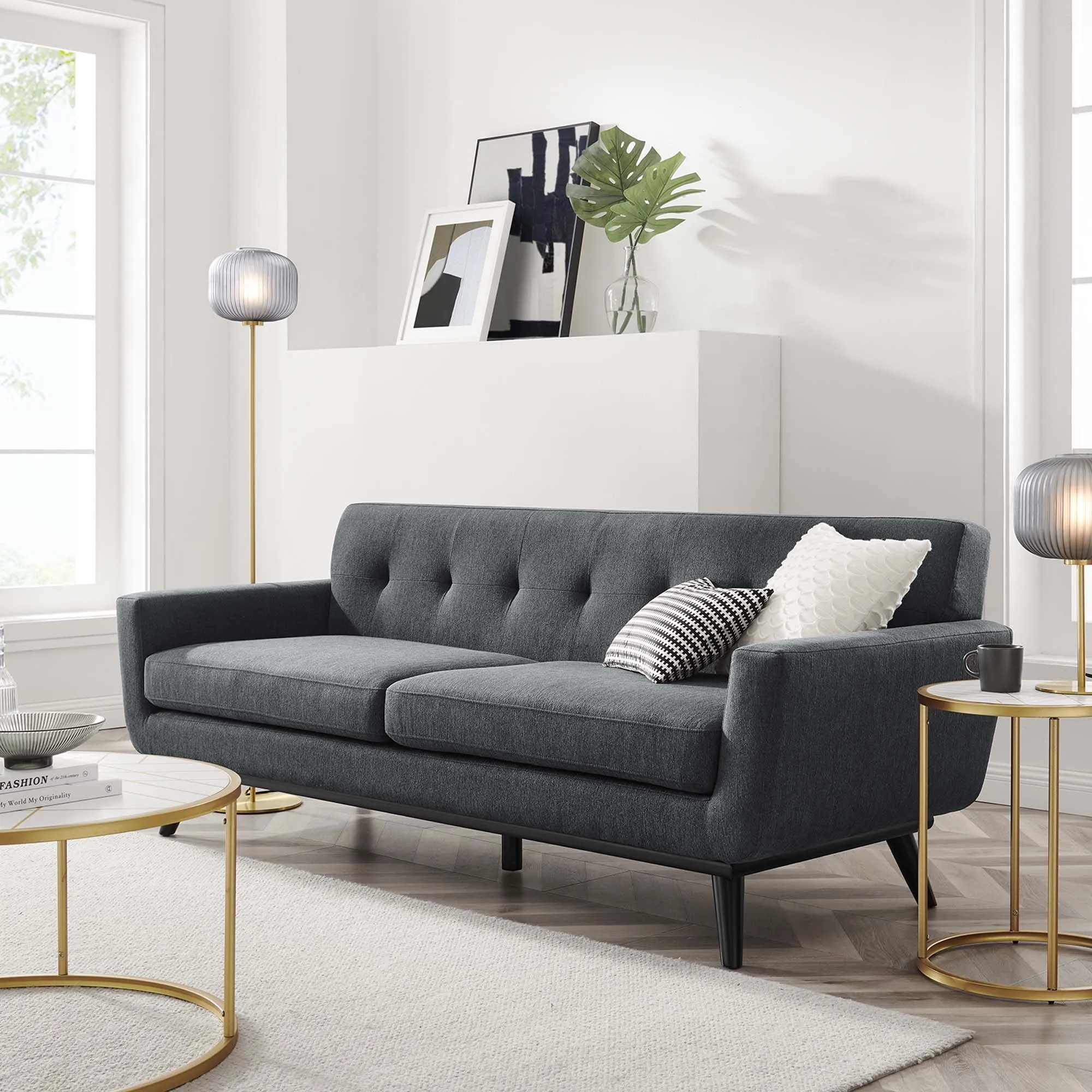 Engage Herringbone Fabric Sofa by Modway