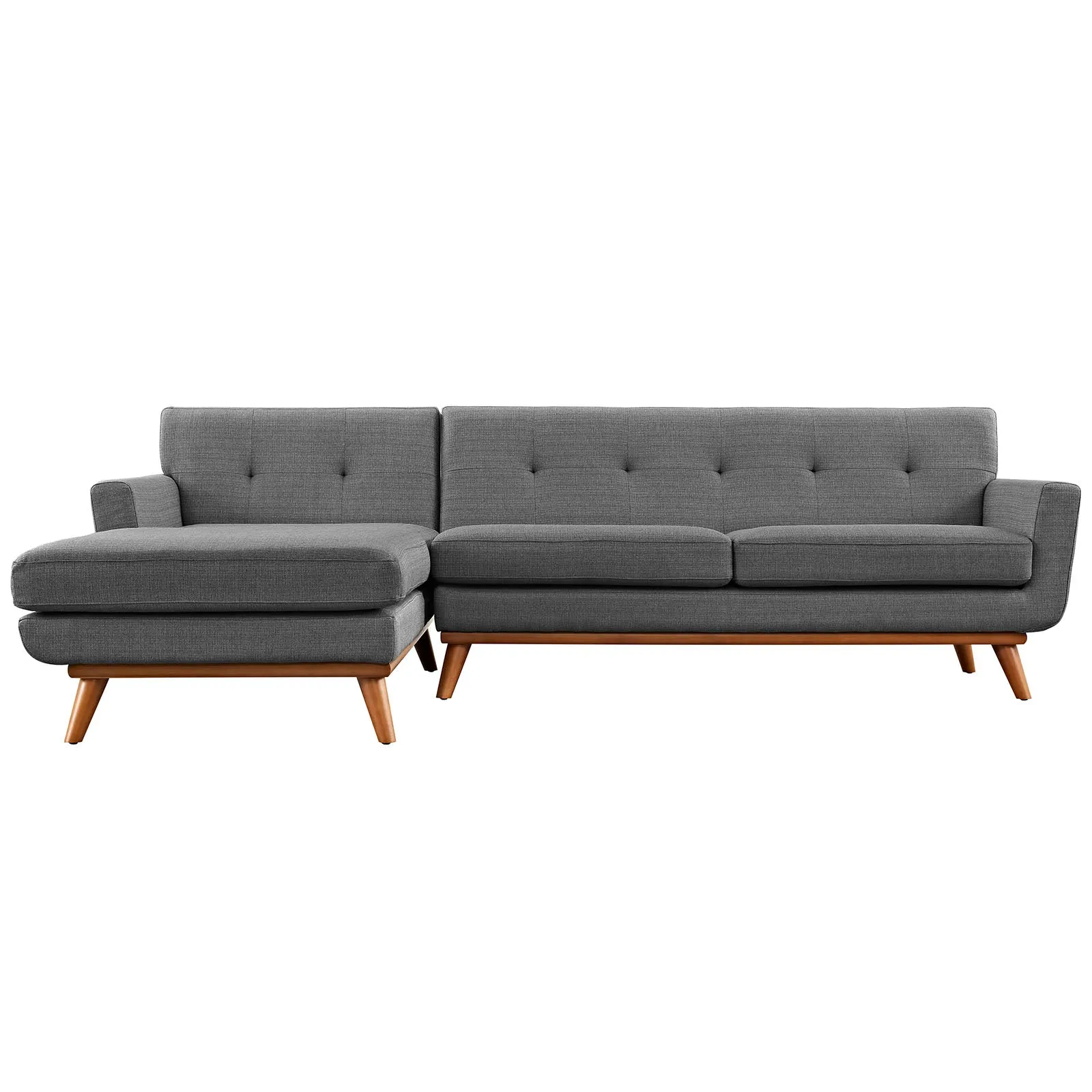 Engage Left-Facing Upholstered Fabric Sectional Sofa by Modway