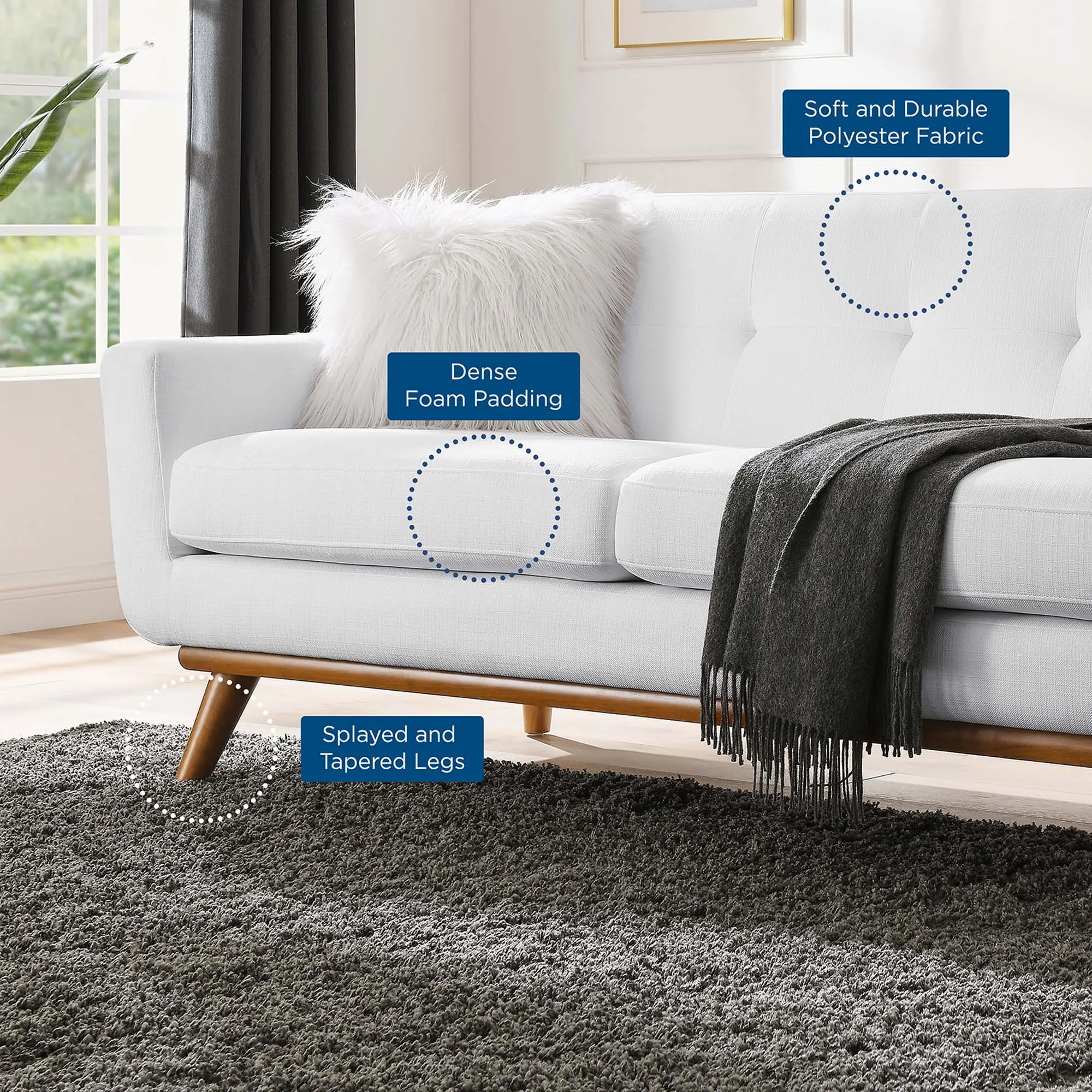 Engage Right-Facing Upholstered Fabric Sectional Sofa by Modway