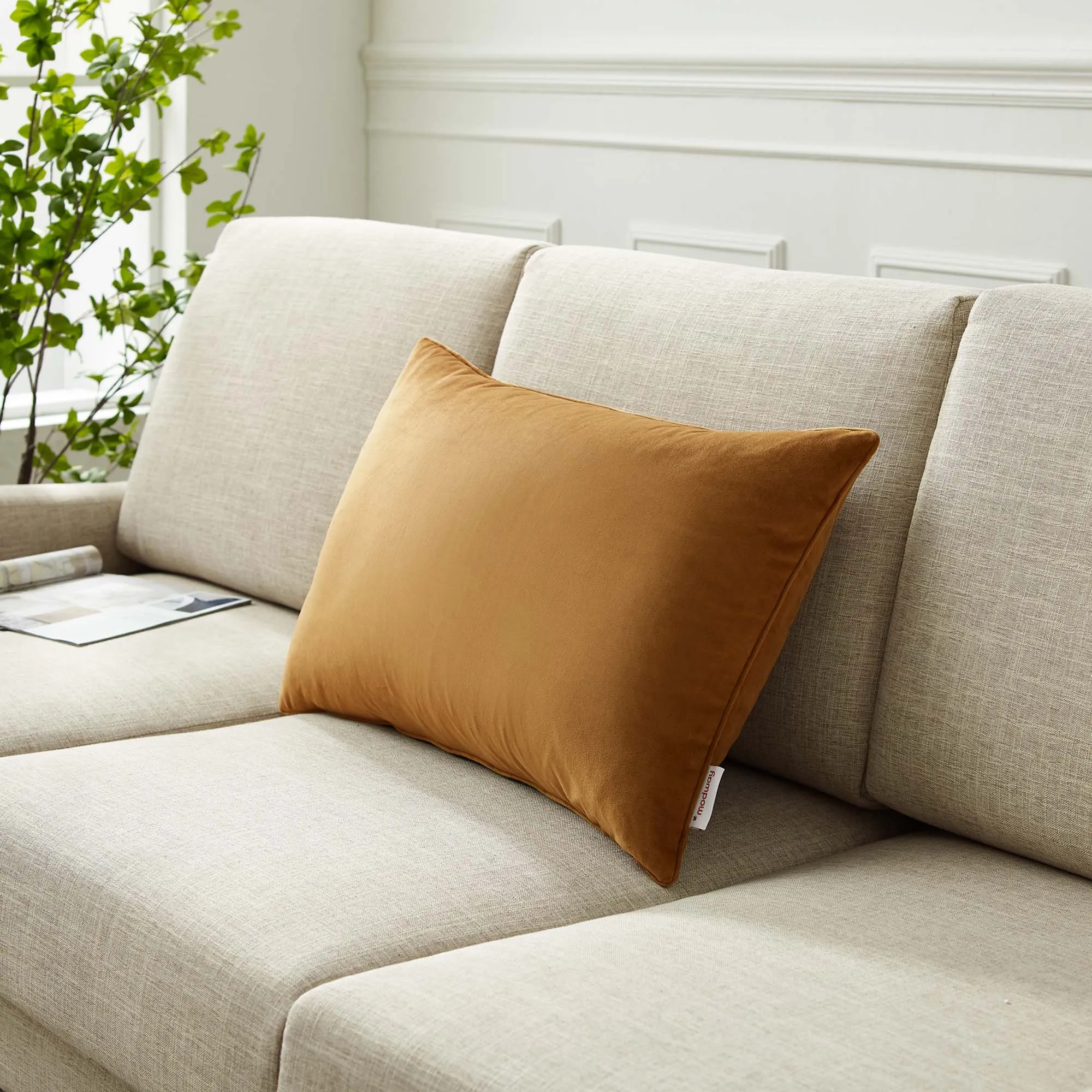 Enhance Lumbar Performance Velvet Throw Pillow by Modway