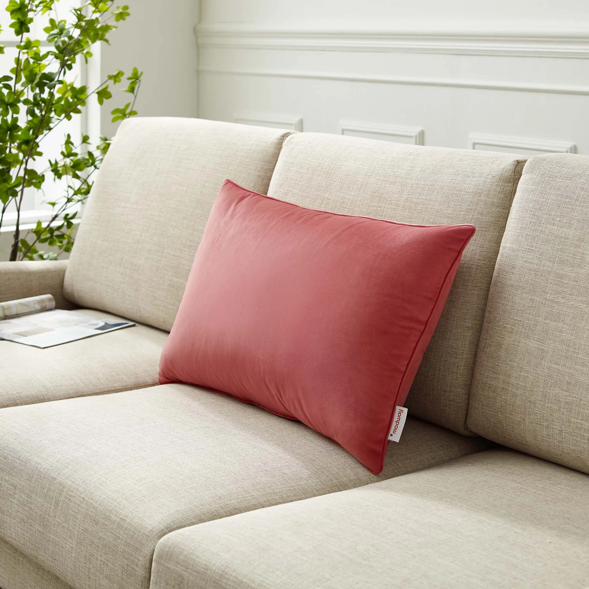 Enhance Lumbar Performance Velvet Throw Pillow by Modway