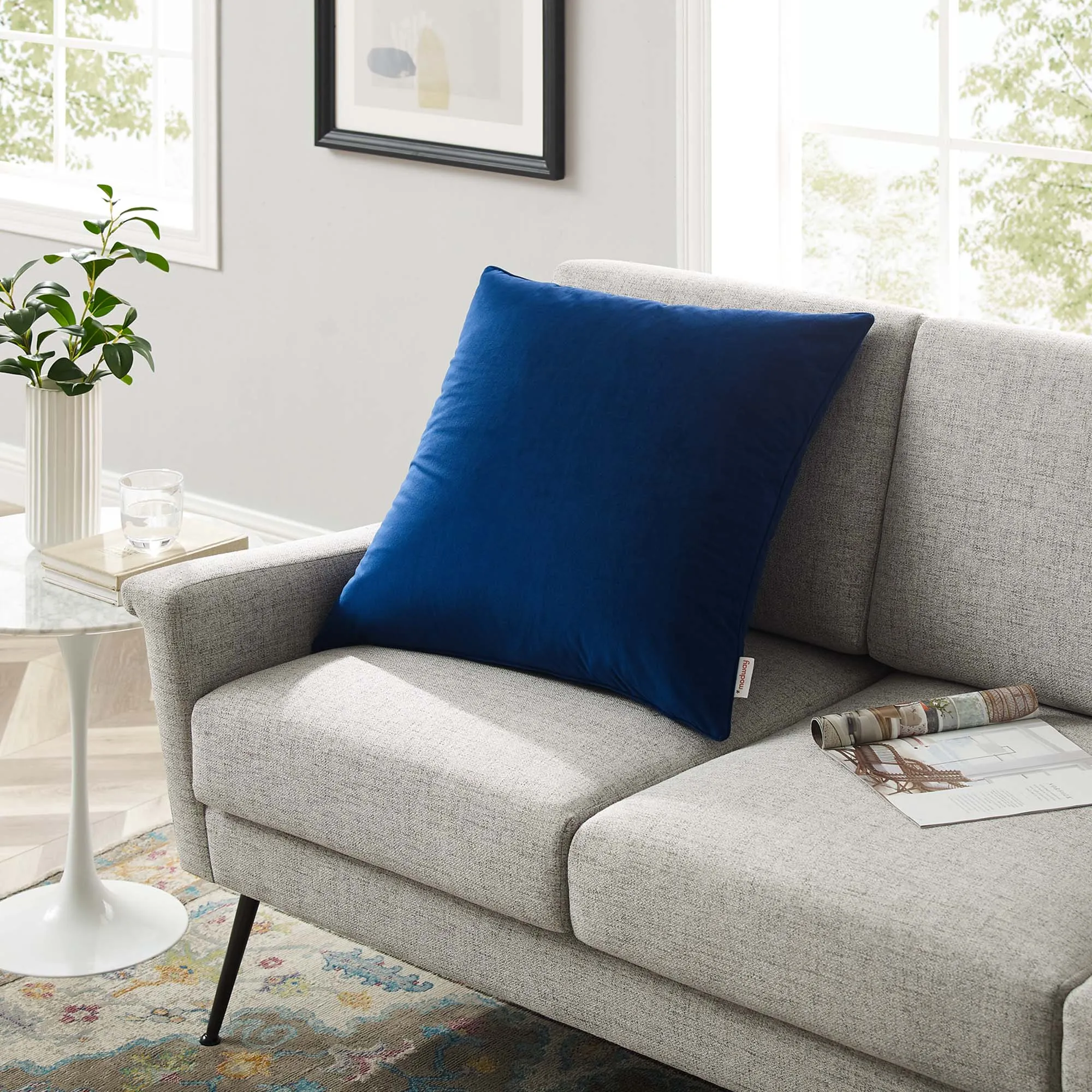 Enhance Performance Velvet Throw Pillow by Modway