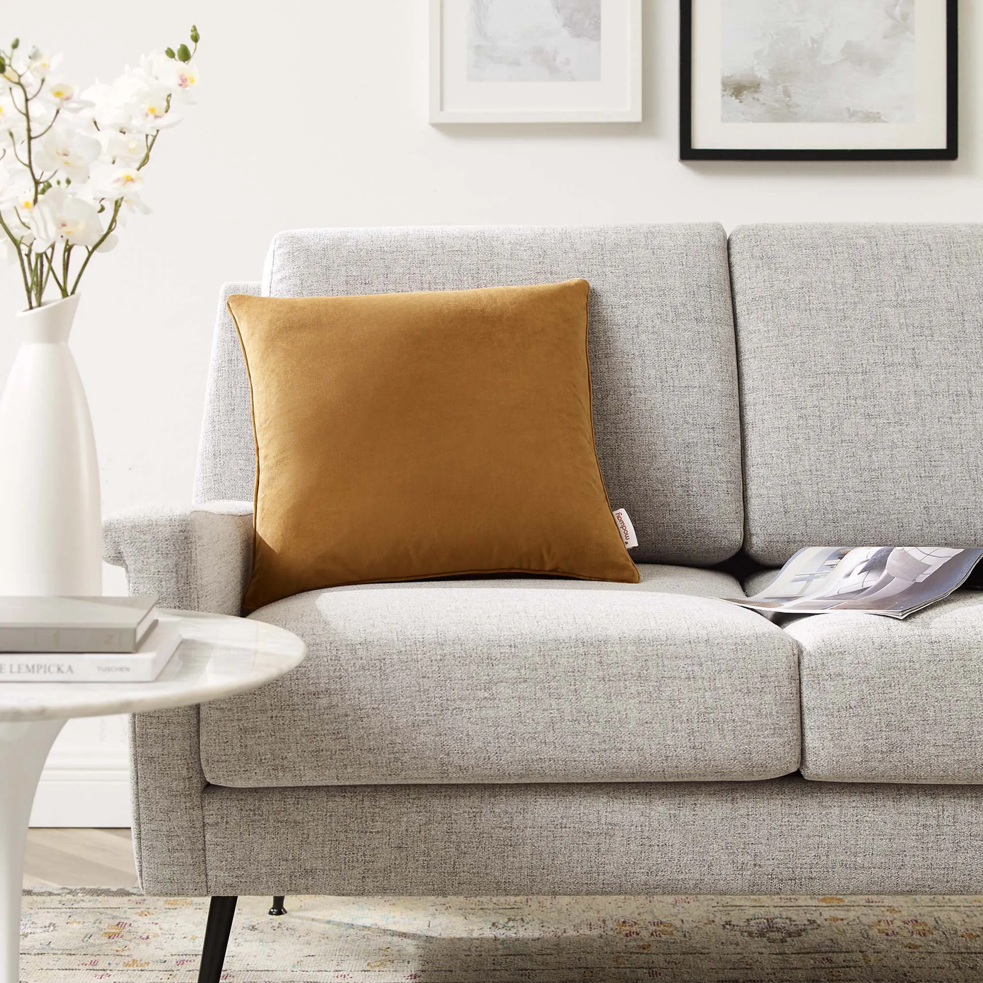 Enhance Performance Velvet Throw Pillow by Modway
