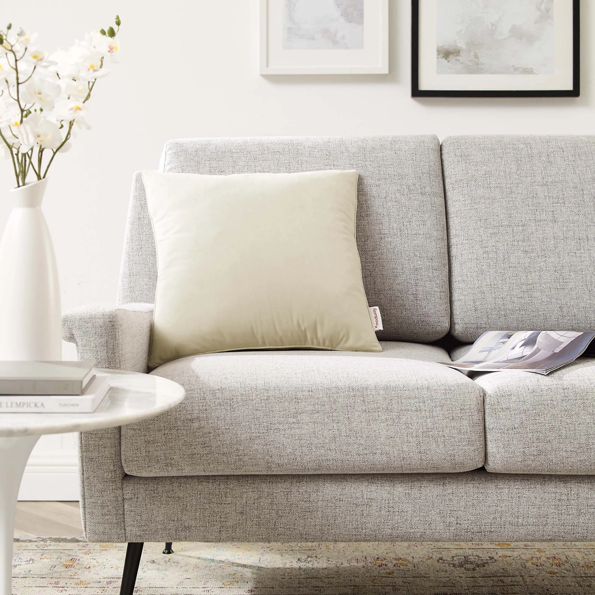 Enhance Performance Velvet Throw Pillow by Modway
