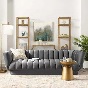 Entertain Vertical Channel Tufted Performance Velvet Sofa by Modway